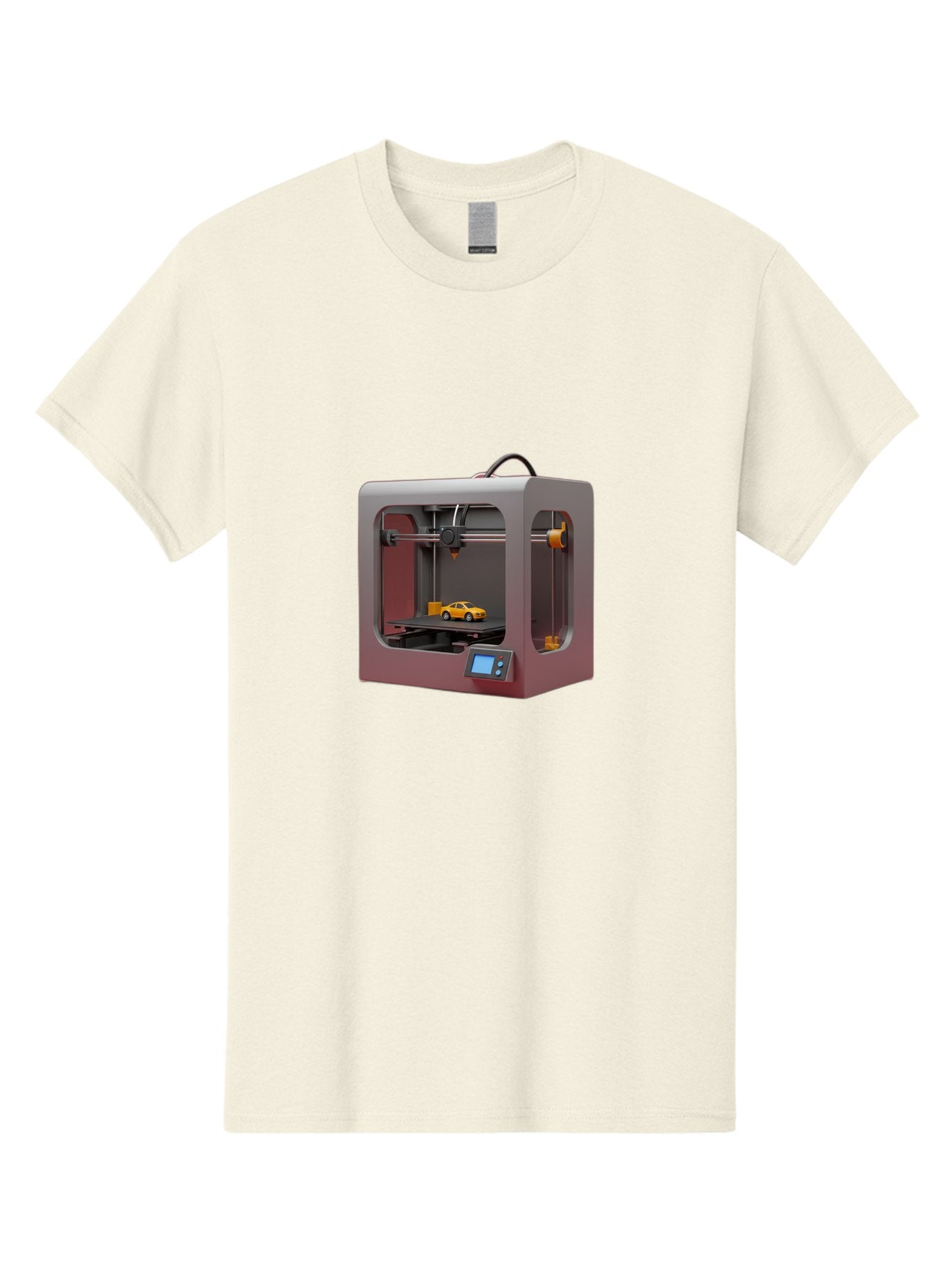 3D-Printer-24 Men'S Graphic Tee, 100% Cotton, Comfortable Casual Summer Wear, Machine Washable, 3D Printing Technology, Additive Manufacturing, 3D Printed Car Model, Futuristic Design, Digital Fabrication, Rapid Prototyping, 3D Modeling, Baa018 10