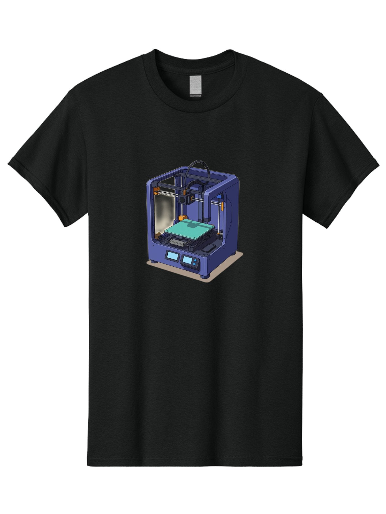 3D-Printer-26 Men'S Graphic Tee, 100% Cotton, Comfortable Casual Summer Wear, Machine Washable, 3D Printing Technology, Additive Manufacturing, Digital Fabrication, Rapid Prototyping, Custom Parts, Innovative Design, Futuristic Machinery, Baa020 7