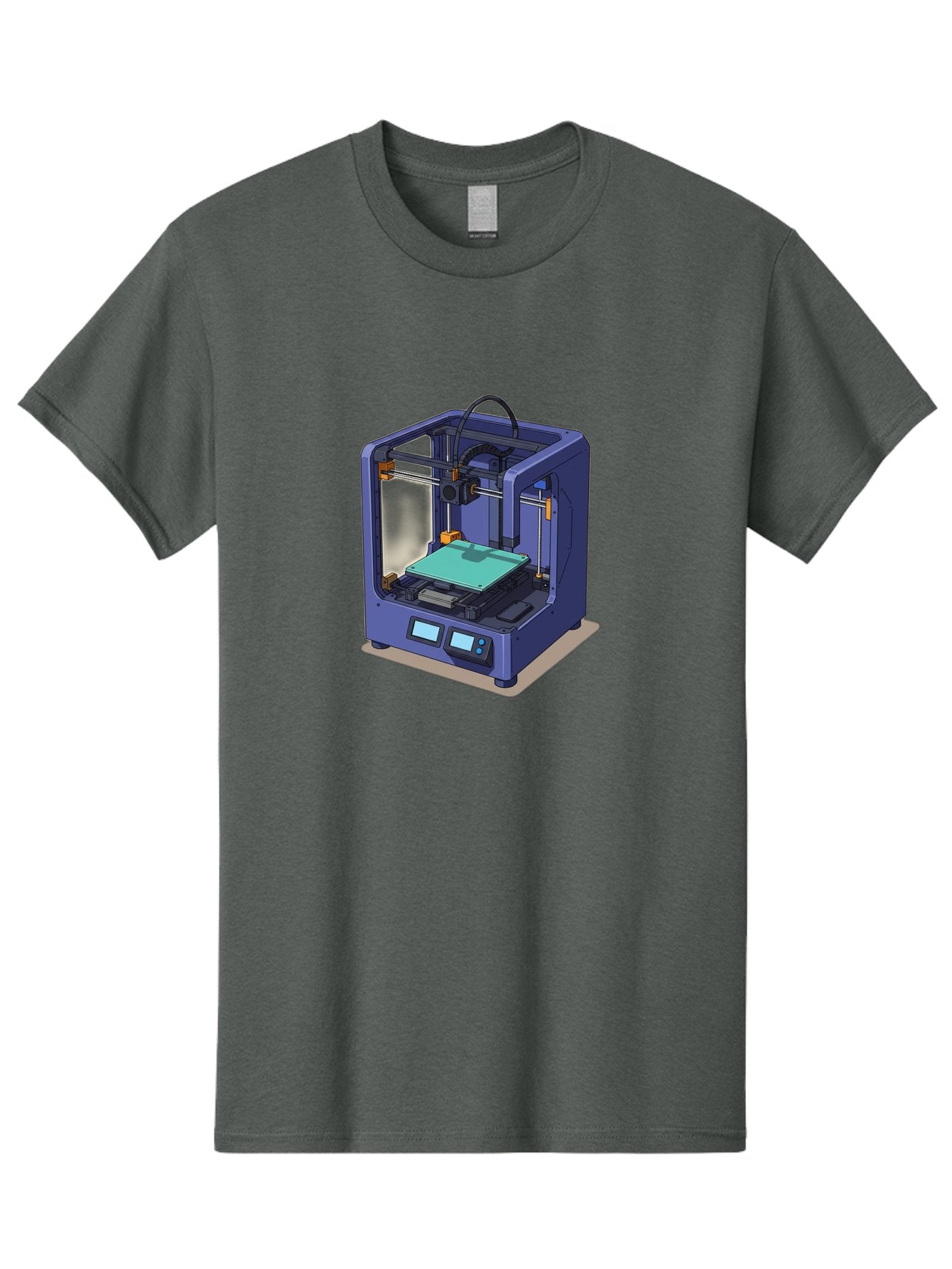 3D-Printer-26 Men'S Graphic Tee, 100% Cotton, Comfortable Casual Summer Wear, Machine Washable, 3D Printing Technology, Additive Manufacturing, Digital Fabrication, Rapid Prototyping, Custom Parts, Innovative Design, Futuristic Machinery, Baa020 4