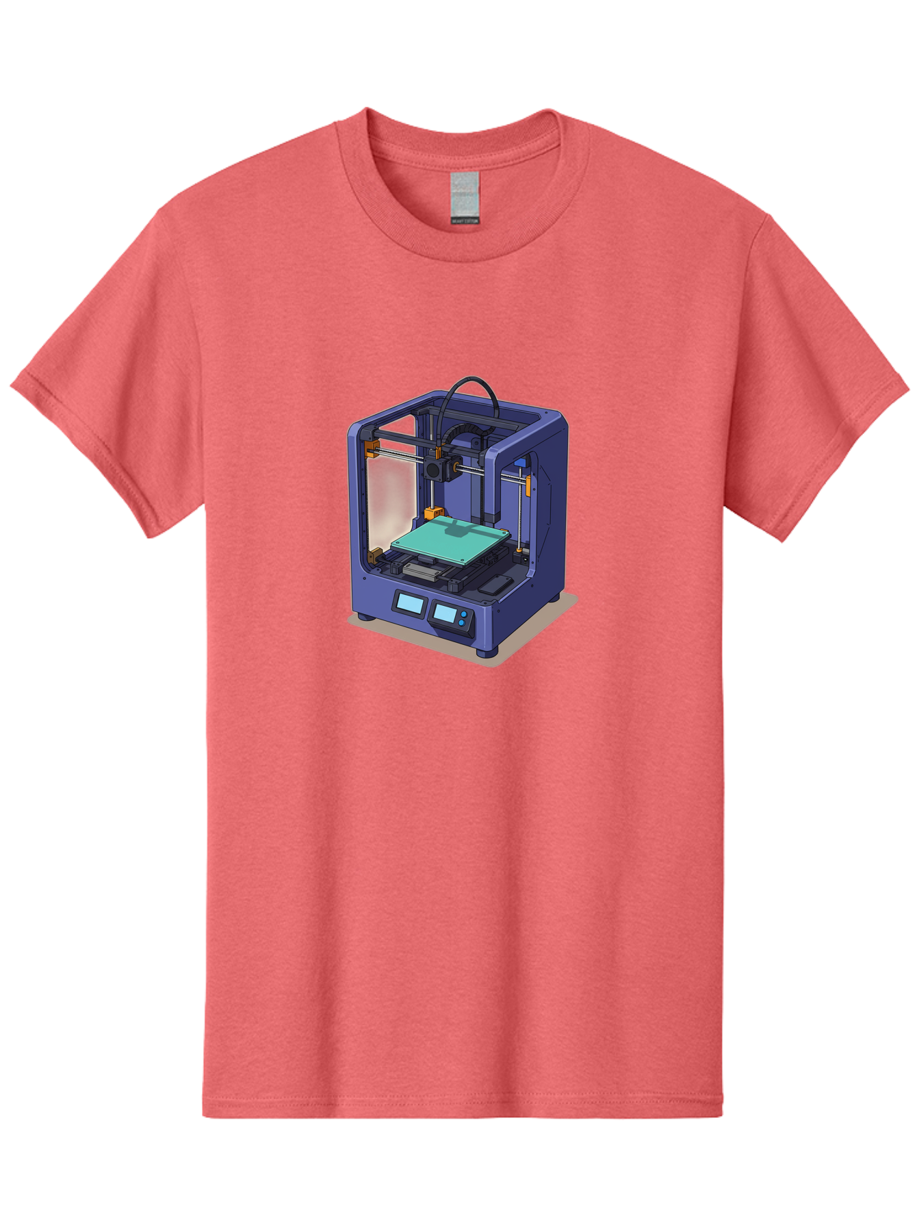 3D-Printer-26 Men'S Graphic Tee, 100% Cotton, Comfortable Casual Summer Wear, Machine Washable, 3D Printing Technology, Additive Manufacturing, Digital Fabrication, Rapid Prototyping, Custom Parts, Innovative Design, Futuristic Machinery, Baa020 15