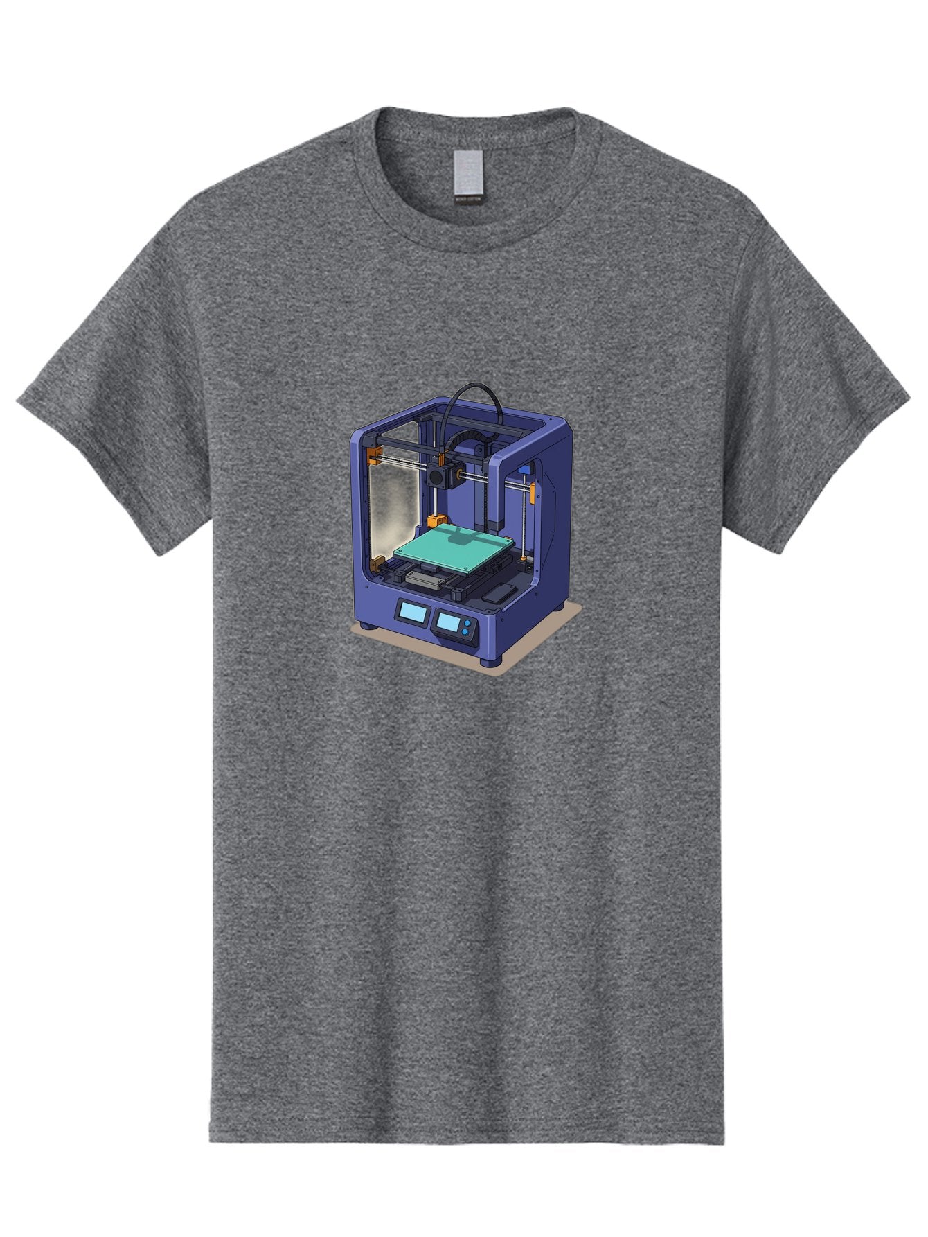 3D-Printer-26 Men'S Graphic Tee, 100% Cotton, Comfortable Casual Summer Wear, Machine Washable, 3D Printing Technology, Additive Manufacturing, Digital Fabrication, Rapid Prototyping, Custom Parts, Innovative Design, Futuristic Machinery, Baa020