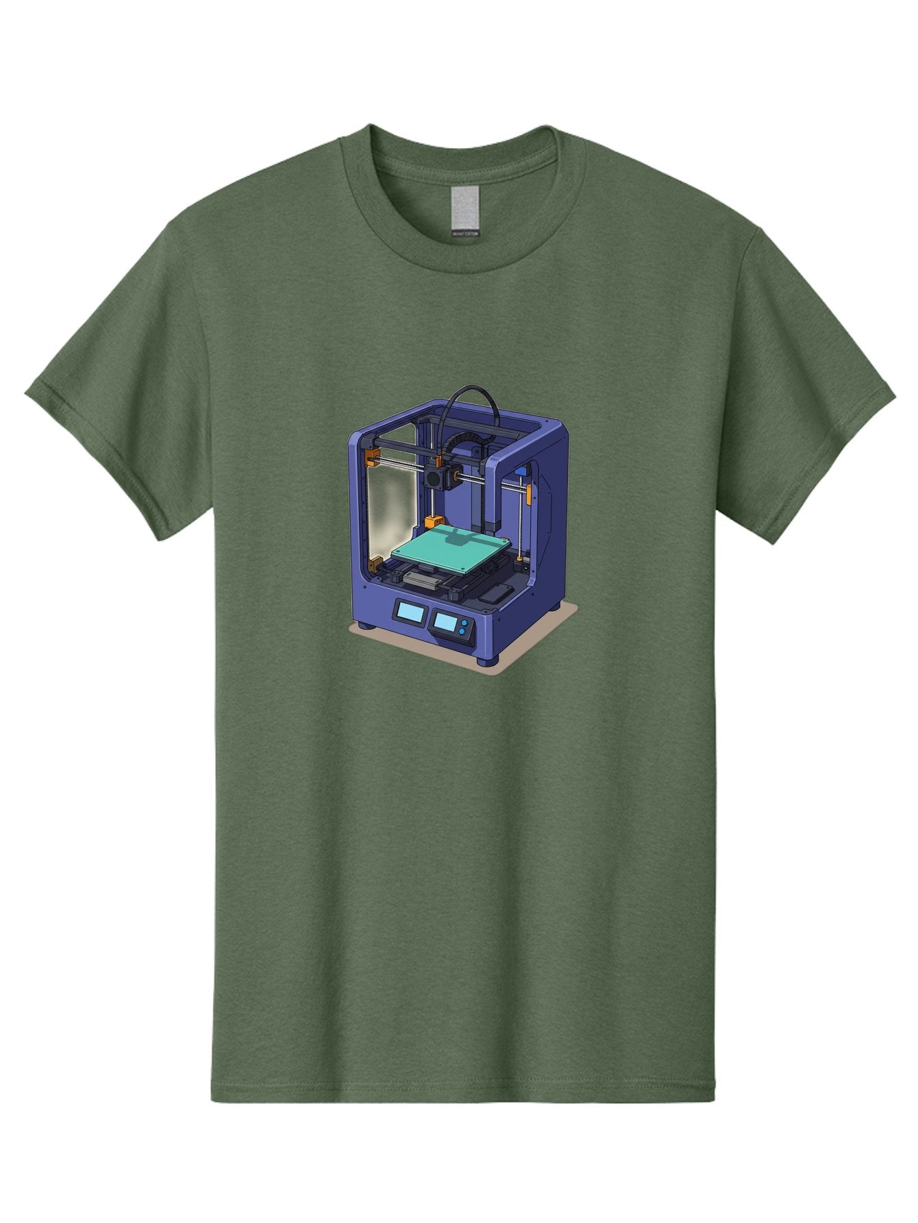 3D-Printer-26 Men'S Graphic Tee, 100% Cotton, Comfortable Casual Summer Wear, Machine Washable, 3D Printing Technology, Additive Manufacturing, Digital Fabrication, Rapid Prototyping, Custom Parts, Innovative Design, Futuristic Machinery, Baa020 11
