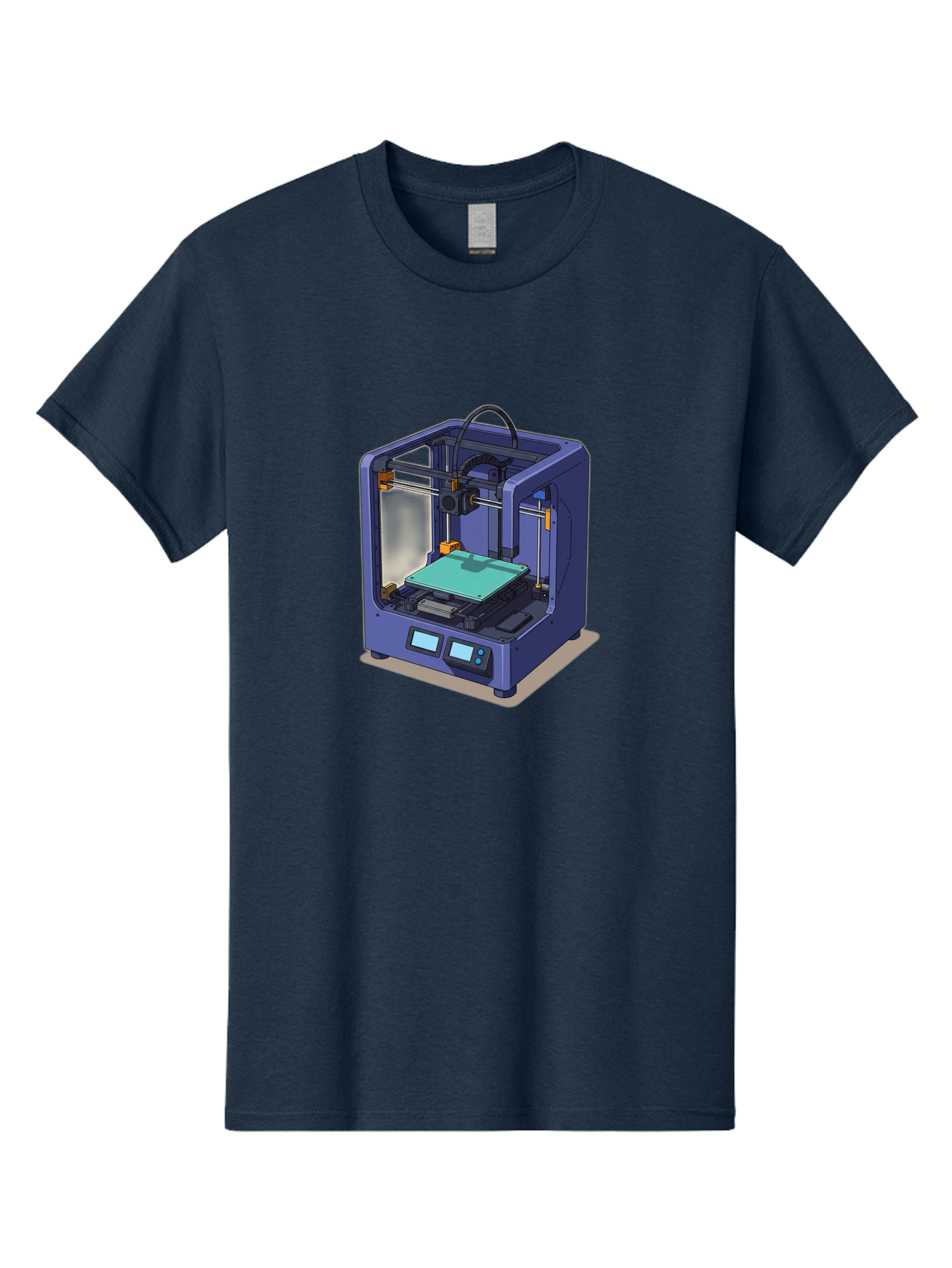 3D-Printer-26 Men'S Graphic Tee, 100% Cotton, Comfortable Casual Summer Wear, Machine Washable, 3D Printing Technology, Additive Manufacturing, Digital Fabrication, Rapid Prototyping, Custom Parts, Innovative Design, Futuristic Machinery, Baa020 3