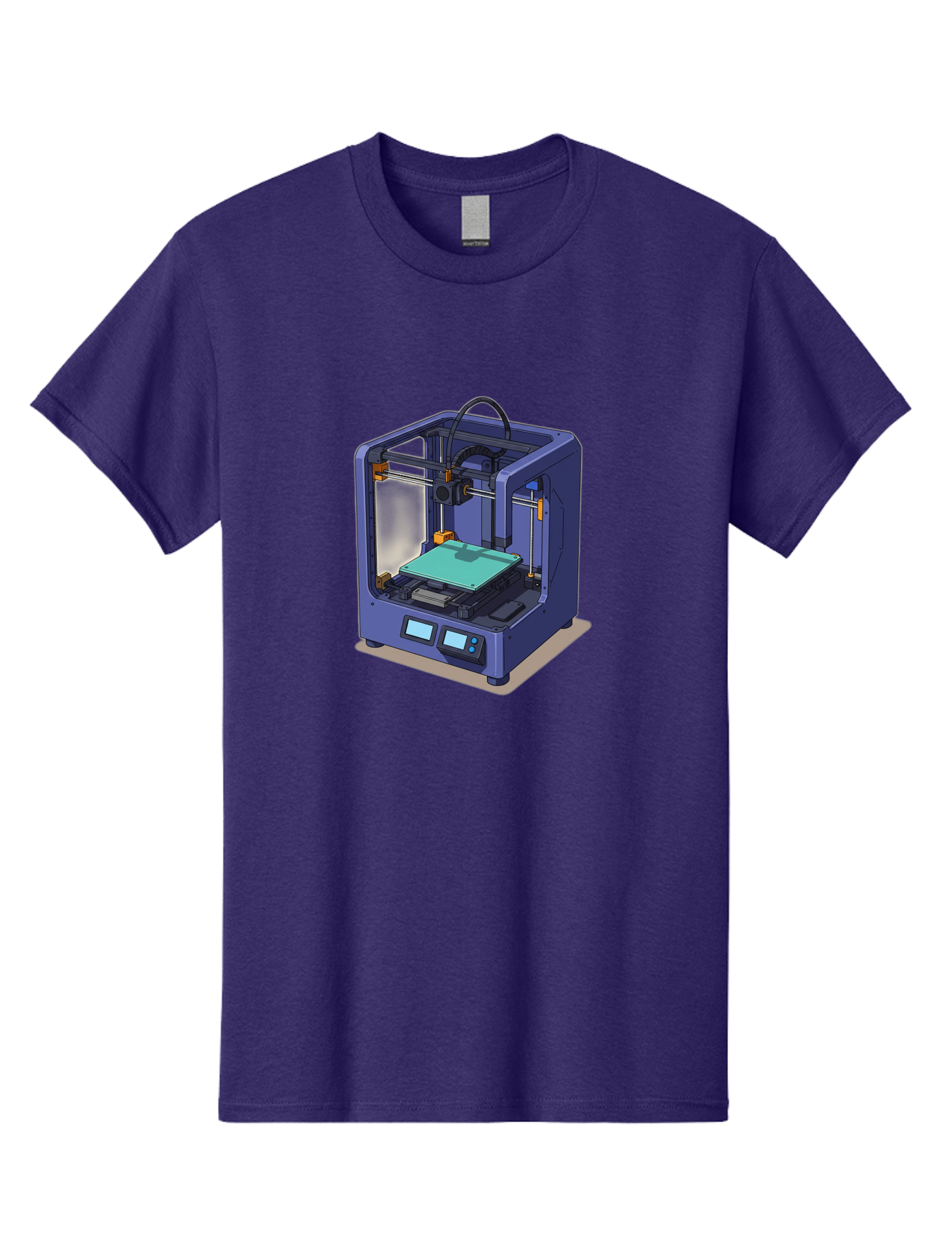 3D-Printer-26 Men'S Graphic Tee, 100% Cotton, Comfortable Casual Summer Wear, Machine Washable, 3D Printing Technology, Additive Manufacturing, Digital Fabrication, Rapid Prototyping, Custom Parts, Innovative Design, Futuristic Machinery, Baa020