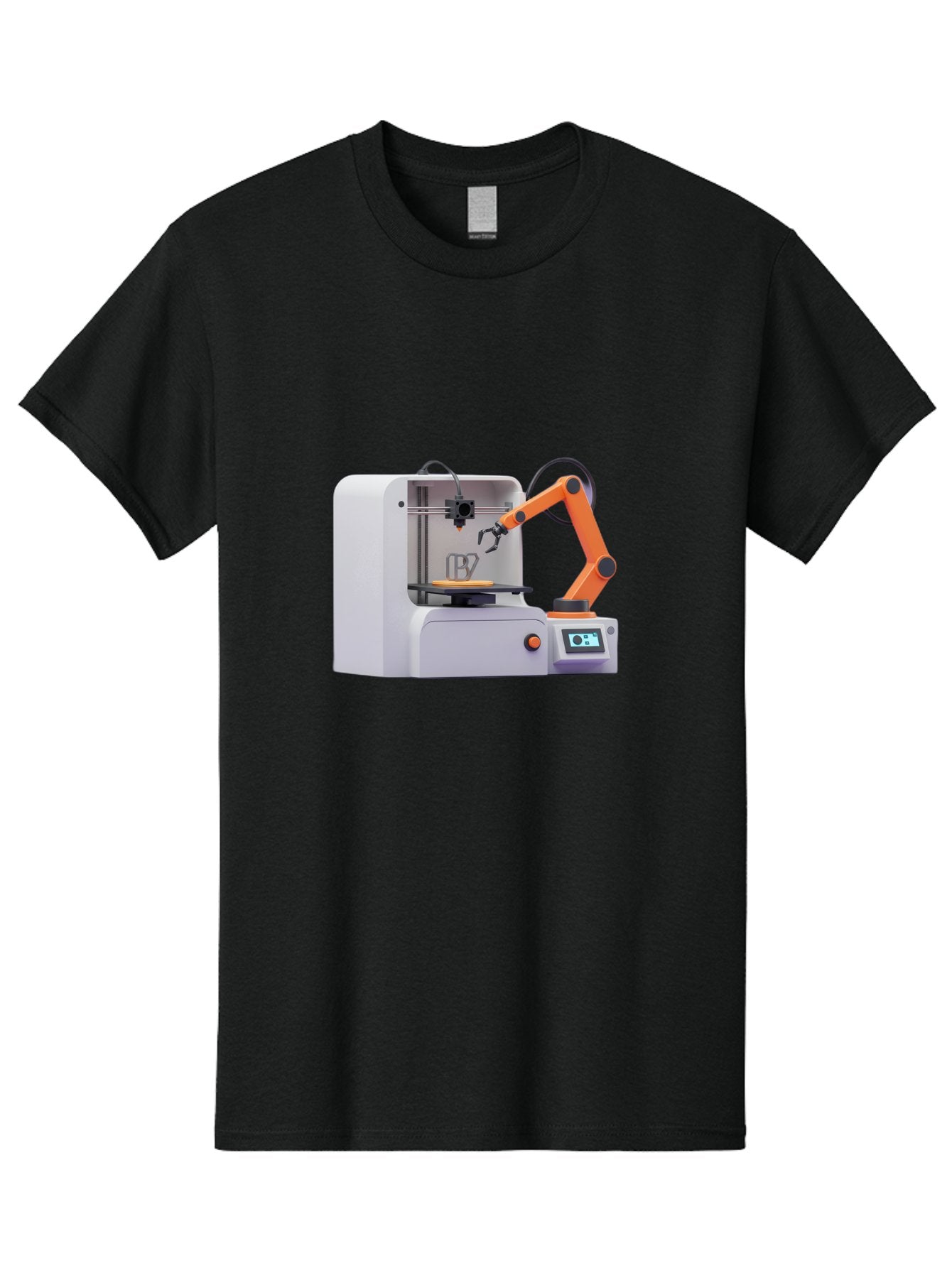 3D-Printer-28 Men'S Graphic Tee, 100% Cotton, Comfortable Casual Summer Wear, Machine Washable, 3D Printing Technology, Robotic Arm, Precision Engineering, Additive Manufacturing, Digital Fabrication, Prototype Development, 3D Modeling Baa022 4