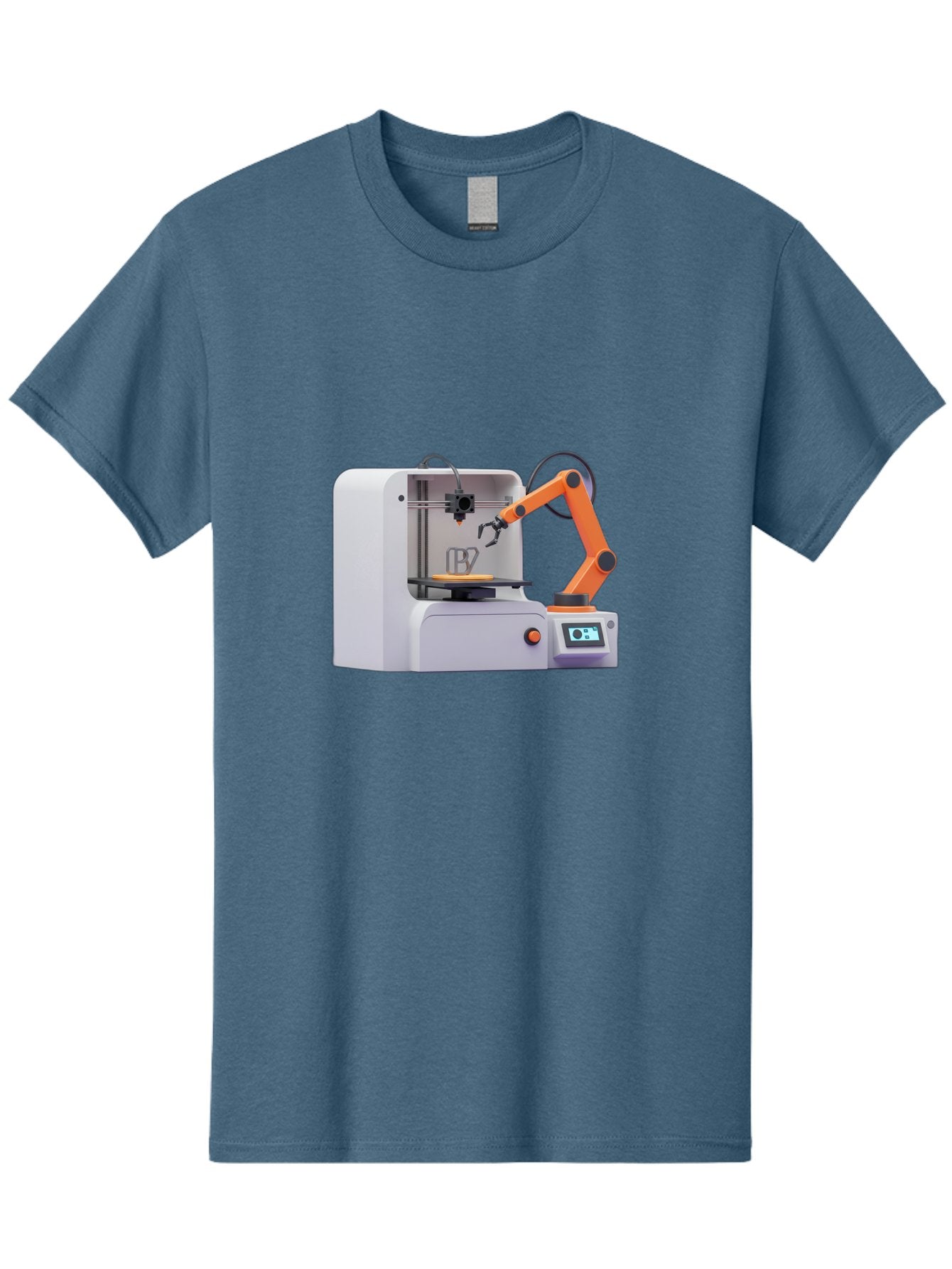 3D-Printer-28 Men'S Graphic Tee, 100% Cotton, Comfortable Casual Summer Wear, Machine Washable, 3D Printing Technology, Robotic Arm, Precision Engineering, Additive Manufacturing, Digital Fabrication, Prototype Development, 3D Modeling Baa022 5