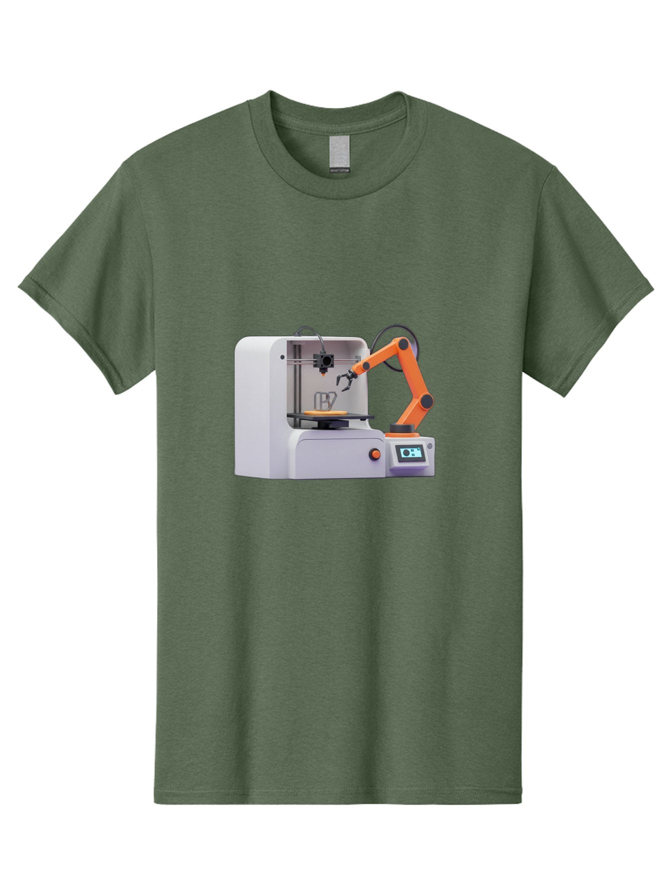 3D-Printer-28 Men'S Graphic Tee, 100% Cotton, Comfortable Casual Summer Wear, Machine Washable, 3D Printing Technology, Robotic Arm, Precision Engineering, Additive Manufacturing, Digital Fabrication, Prototype Development, 3D Modeling Baa022 10