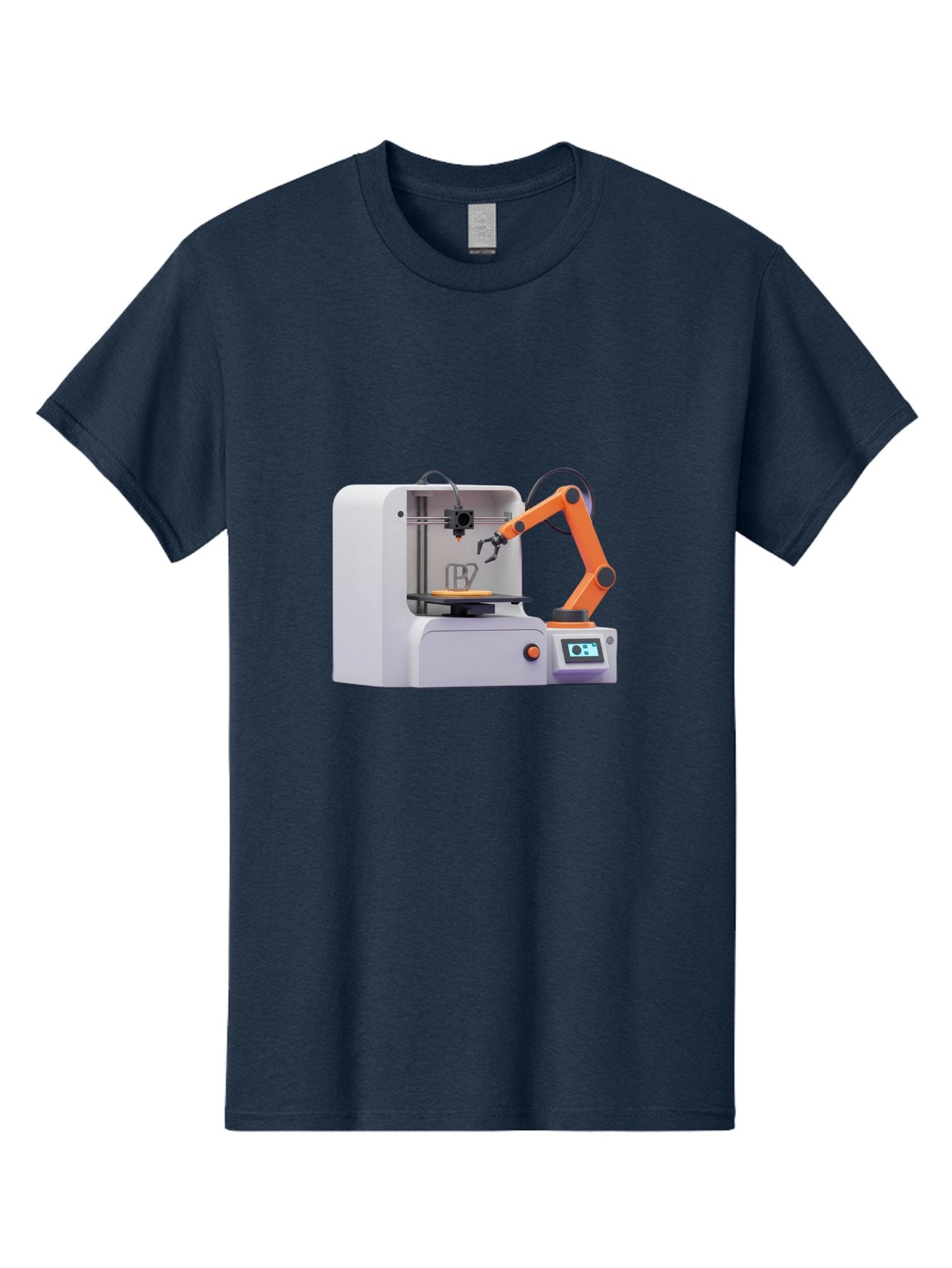 3D-Printer-28 Men'S Graphic Tee, 100% Cotton, Comfortable Casual Summer Wear, Machine Washable, 3D Printing Technology, Robotic Arm, Precision Engineering, Additive Manufacturing, Digital Fabrication, Prototype Development, 3D Modeling Baa022 9