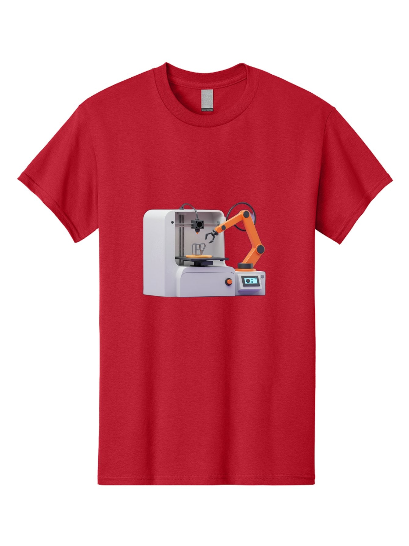 3D-Printer-28 Men'S Graphic Tee, 100% Cotton, Comfortable Casual Summer Wear, Machine Washable, 3D Printing Technology, Robotic Arm, Precision Engineering, Additive Manufacturing, Digital Fabrication, Prototype Development, 3D Modeling Baa022 8