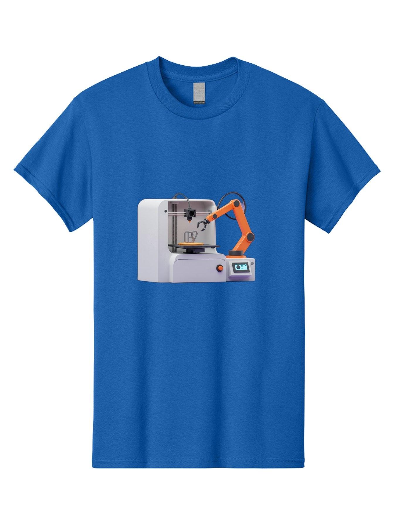 3D-Printer-28 Men'S Graphic Tee, 100% Cotton, Comfortable Casual Summer Wear, Machine Washable, 3D Printing Technology, Robotic Arm, Precision Engineering, Additive Manufacturing, Digital Fabrication, Prototype Development, 3D Modeling Baa022