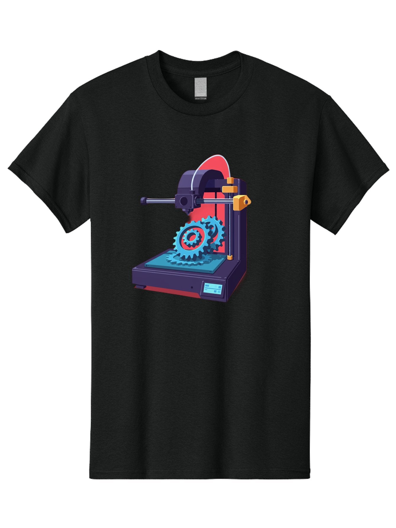 3D-Printer-29 Men'S Graphic Tee, 100% Cotton, Comfortable Casual Summer Wear, Machine Washable, 3D Printing Technology, Additive Manufacturing, Modern Machinery, Mechanical Parts, Digital Fabrication, Innovative Production, Gear Production, Baa023 11