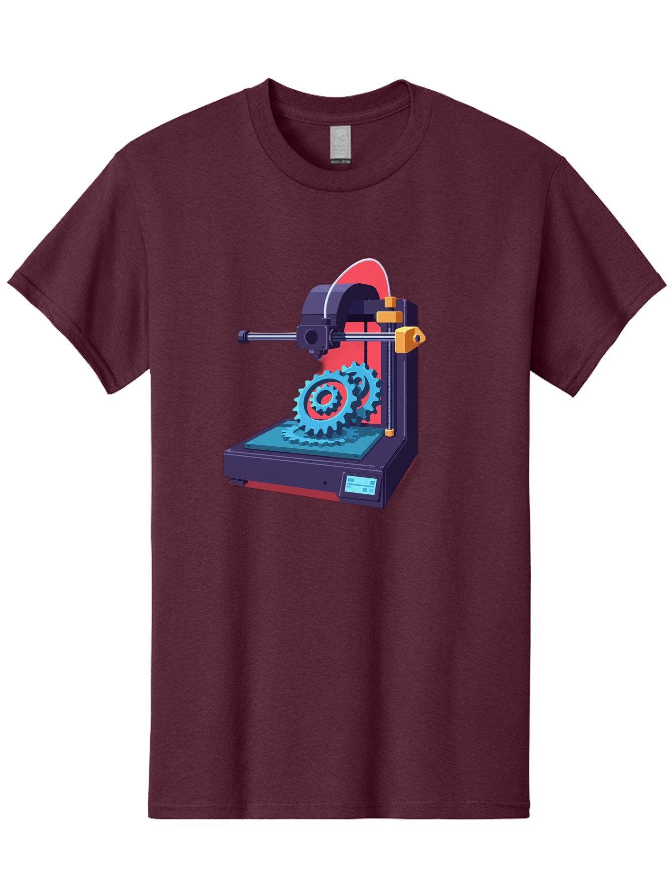 3D-Printer-29 Men'S Graphic Tee, 100% Cotton, Comfortable Casual Summer Wear, Machine Washable, 3D Printing Technology, Additive Manufacturing, Modern Machinery, Mechanical Parts, Digital Fabrication, Innovative Production, Gear Production, Baa023 14
