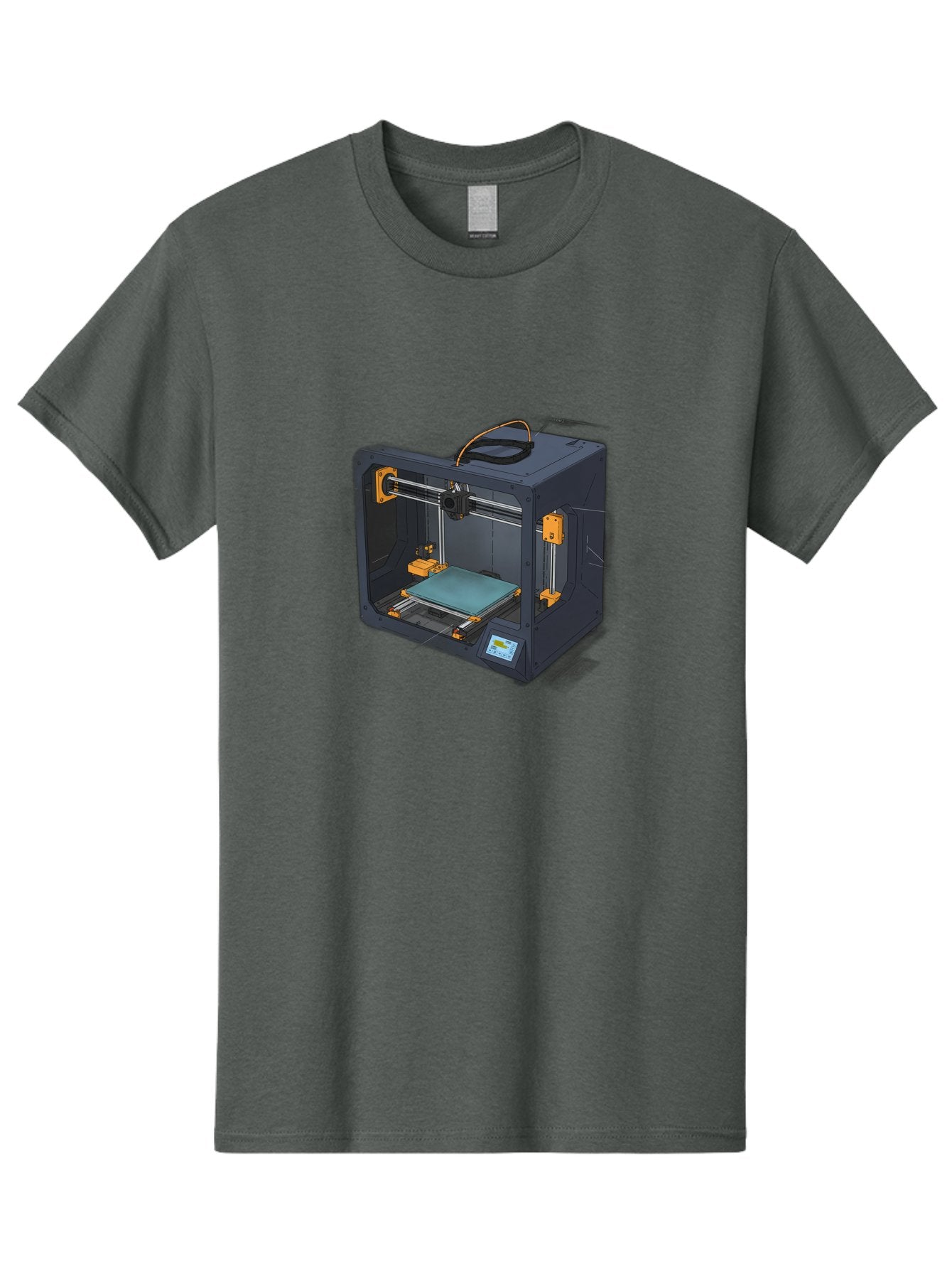3D-Printer-3 Men'S Graphic Tee, 100% Cotton, Comfortable Casual Summer Wear, Machine Washable, 3D Printing Technology, Additive Manufacturing, Digital Fabrication, Rapid Prototyping, 3D Modeling, Futuristic Design, Innovative Machinery, Baa024 13