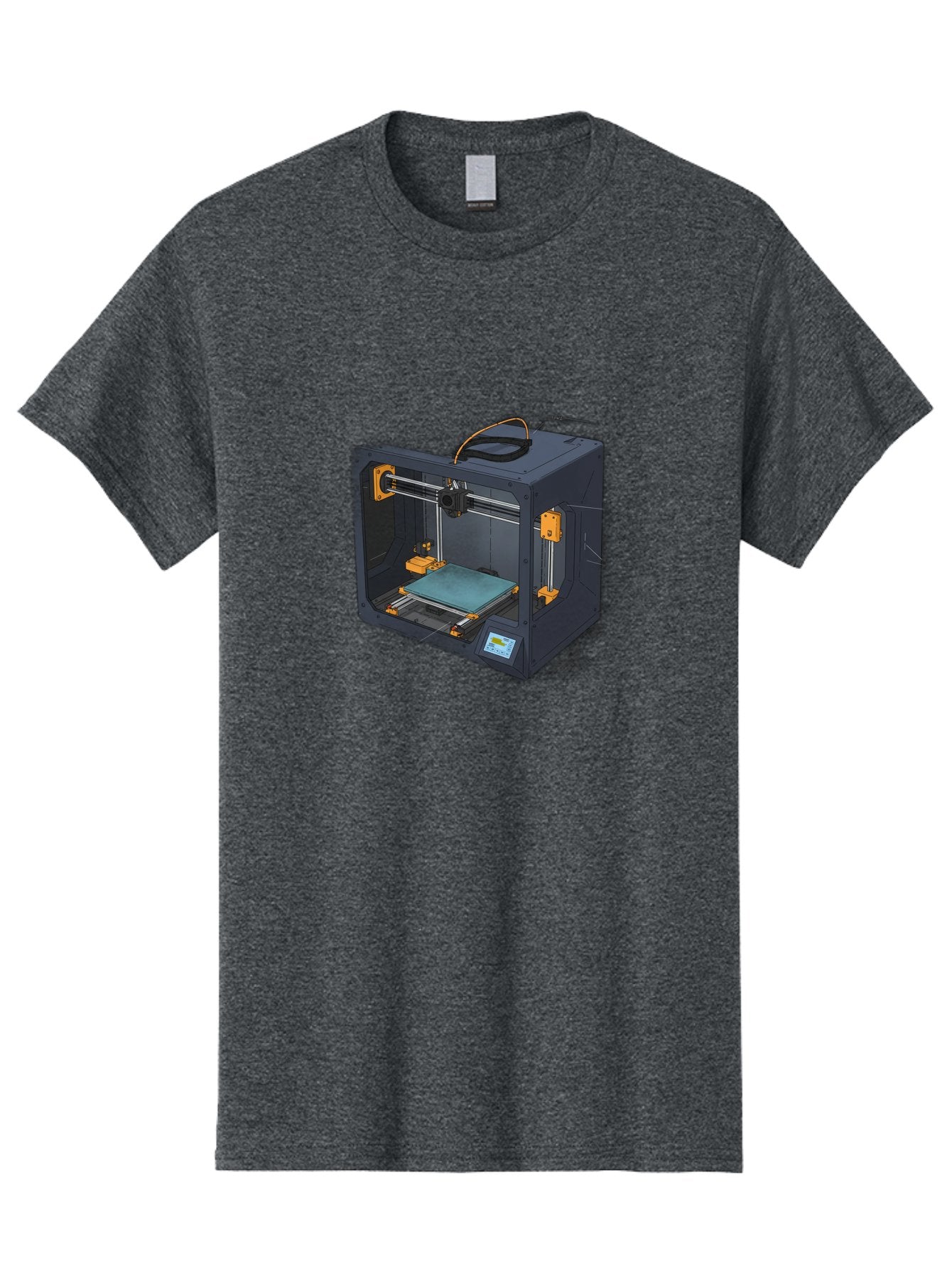 3D-Printer-3 Men'S Graphic Tee, 100% Cotton, Comfortable Casual Summer Wear, Machine Washable, 3D Printing Technology, Additive Manufacturing, Digital Fabrication, Rapid Prototyping, 3D Modeling, Futuristic Design, Innovative Machinery, Baa024 5