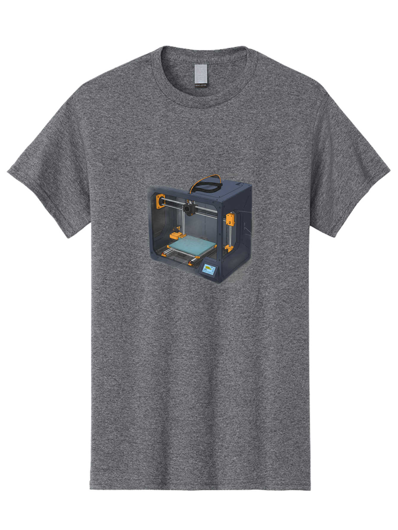 3D-Printer-3 Men'S Graphic Tee, 100% Cotton, Comfortable Casual Summer Wear, Machine Washable, 3D Printing Technology, Additive Manufacturing, Digital Fabrication, Rapid Prototyping, 3D Modeling, Futuristic Design, Innovative Machinery, Baa024 21