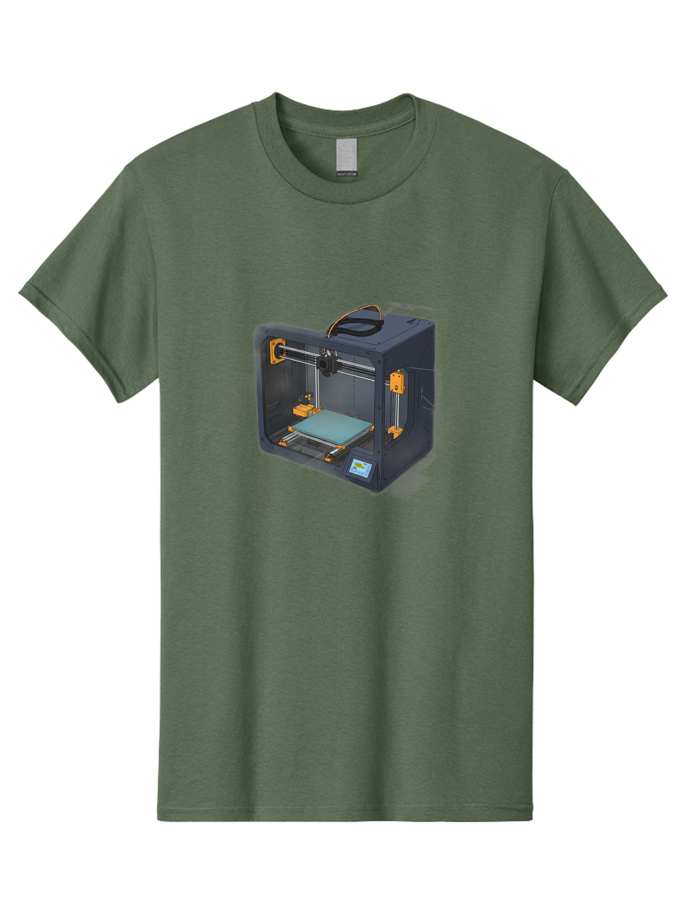 3D-Printer-3 Men'S Graphic Tee, 100% Cotton, Comfortable Casual Summer Wear, Machine Washable, 3D Printing Technology, Additive Manufacturing, Digital Fabrication, Rapid Prototyping, 3D Modeling, Futuristic Design, Innovative Machinery, Baa024 19