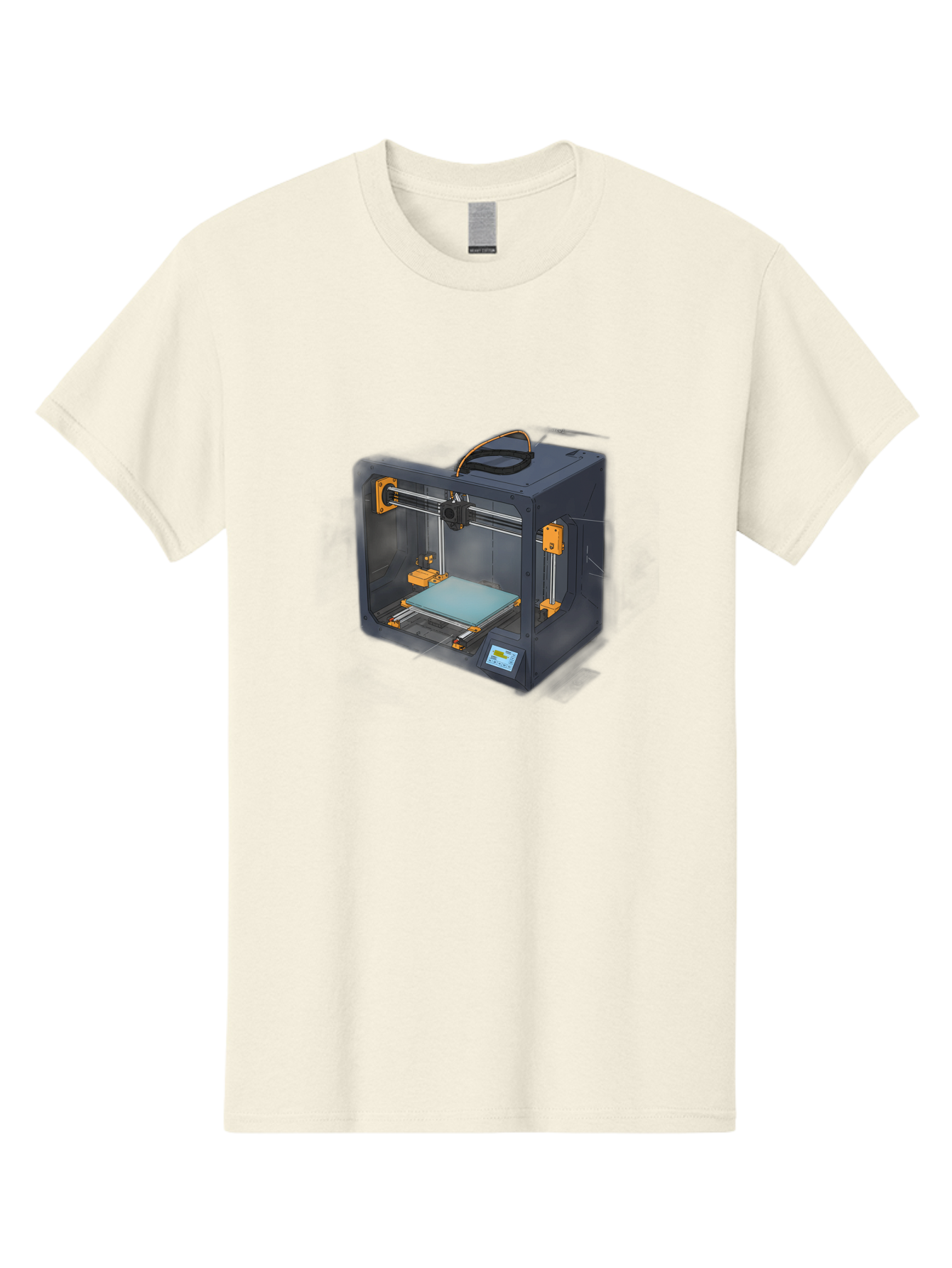 3D-Printer-3 Men'S Graphic Tee, 100% Cotton, Comfortable Casual Summer Wear, Machine Washable, 3D Printing Technology, Additive Manufacturing, Digital Fabrication, Rapid Prototyping, 3D Modeling, Futuristic Design, Innovative Machinery, Baa024 5