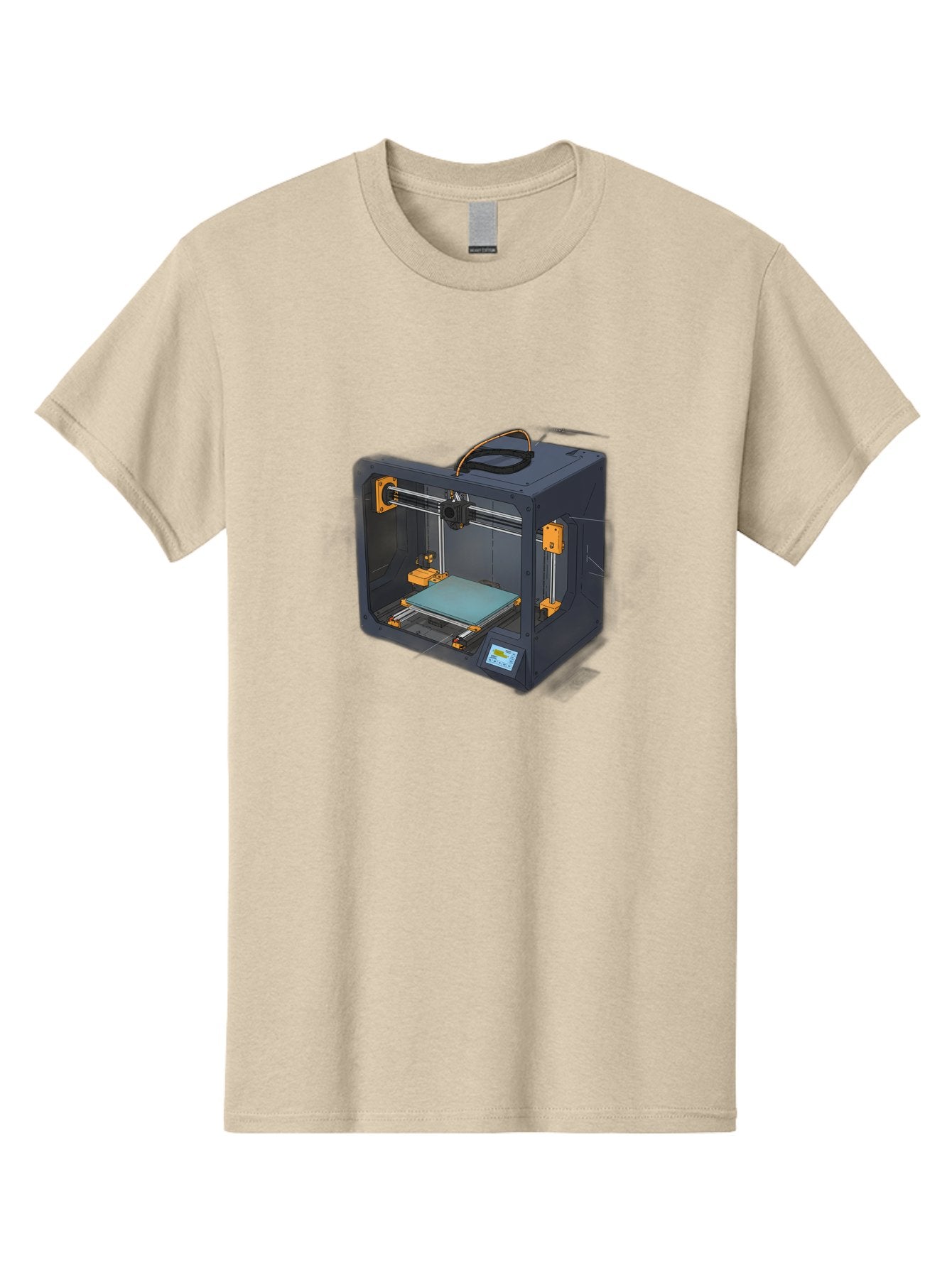 3D-Printer-3 Men'S Graphic Tee, 100% Cotton, Comfortable Casual Summer Wear, Machine Washable, 3D Printing Technology, Additive Manufacturing, Digital Fabrication, Rapid Prototyping, 3D Modeling, Futuristic Design, Innovative Machinery, Baa024 15