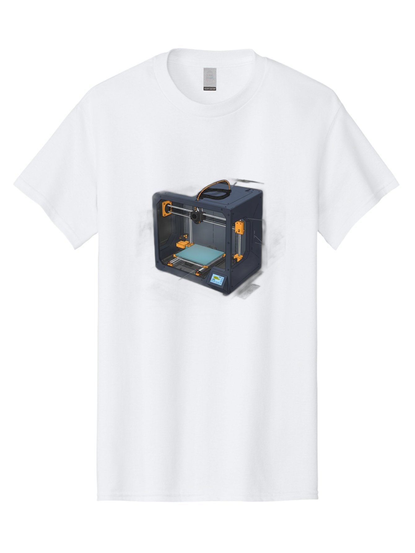 3D-Printer-3 Men'S Graphic Tee, 100% Cotton, Comfortable Casual Summer Wear, Machine Washable, 3D Printing Technology, Additive Manufacturing, Digital Fabrication, Rapid Prototyping, 3D Modeling, Futuristic Design, Innovative Machinery, Baa024 14