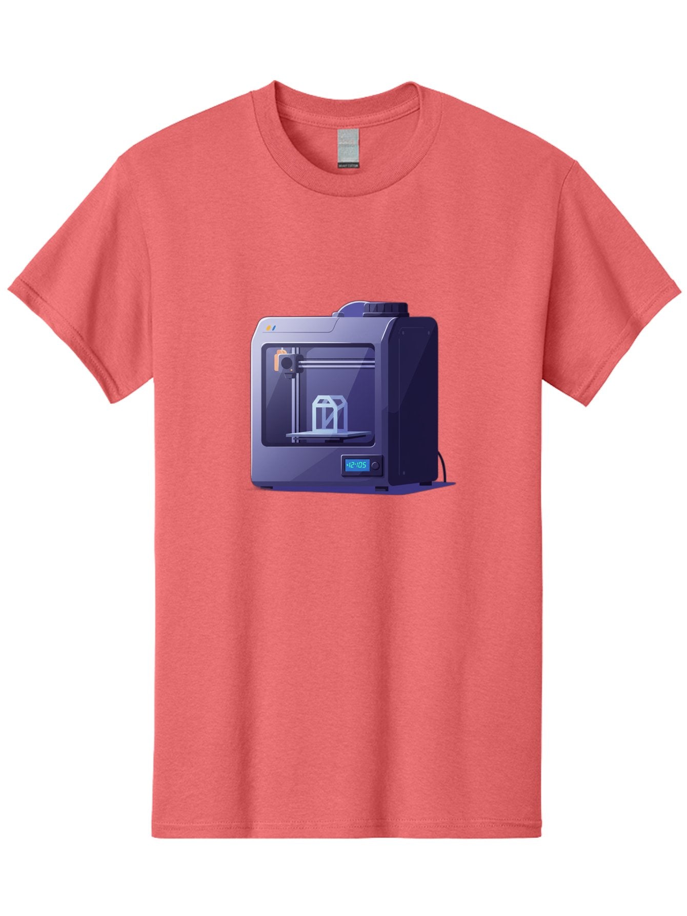 3D-Printer-31 Men'S Graphic Tee, 100% Cotton, Comfortable Casual Summer Wear, Machine Washable, 3D Printing Technology, Additive Manufacturing, Digital Fabrication, 3D Modeling, Prototyping, Product Design, 3D Printing Process, 12:10:51 Baa026 11