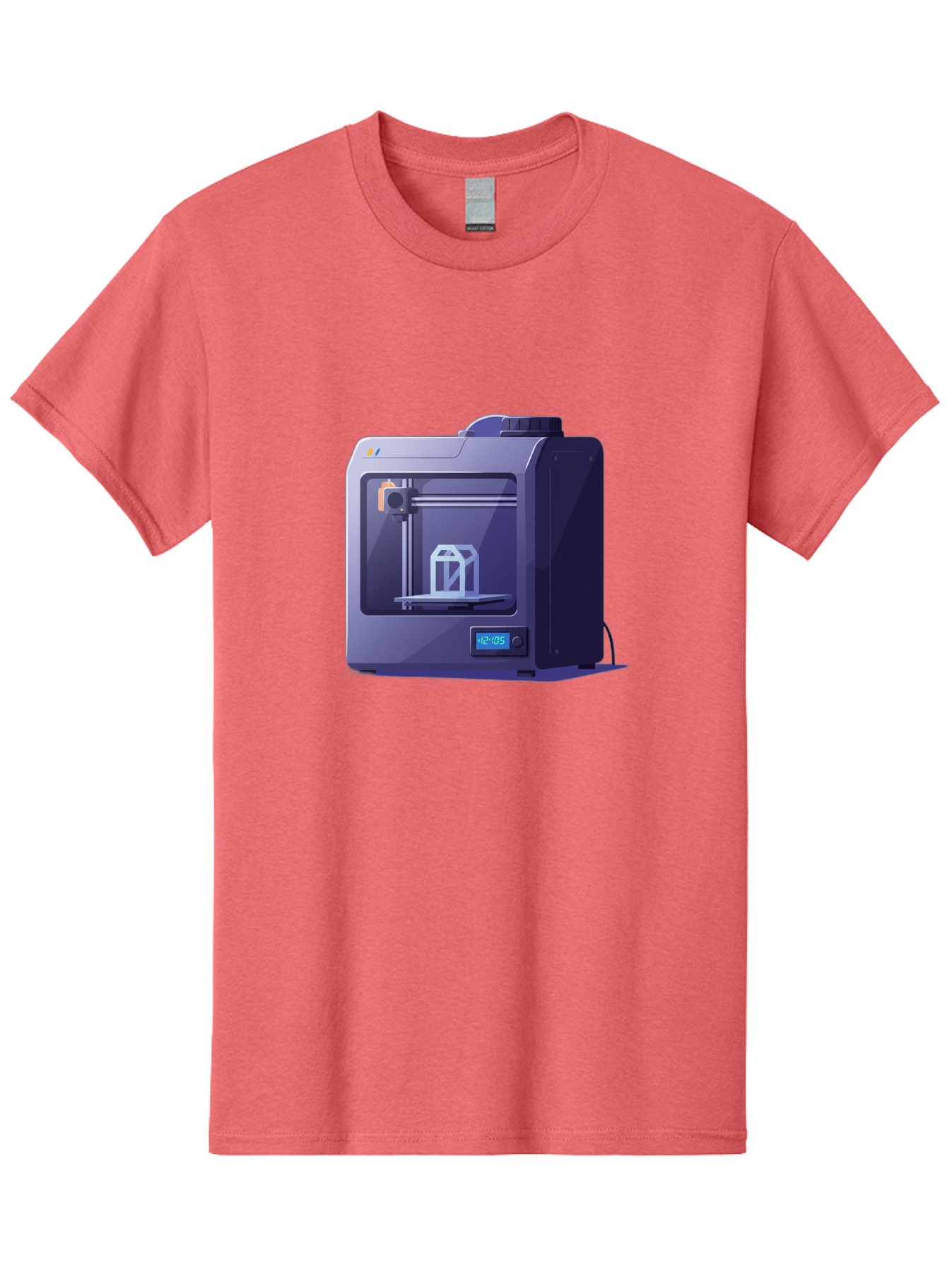 3D-Printer-31 Men'S Graphic Tee, 100% Cotton, Comfortable Casual Summer Wear, Machine Washable, 3D Printing Technology, Additive Manufacturing, Digital Fabrication, 3D Modeling, Prototyping, Product Design, 3D Printing Process, 12:10:51 Baa026 7