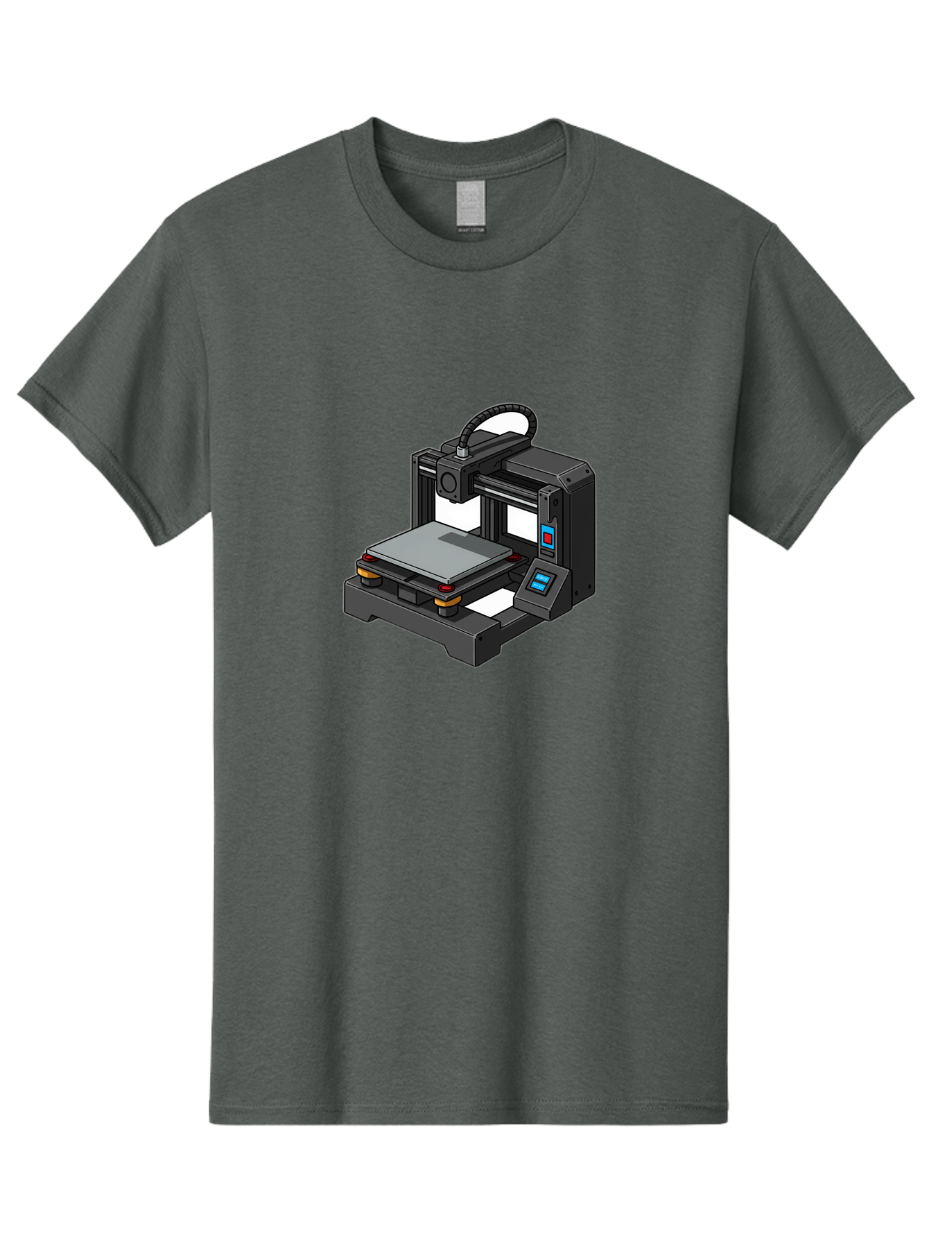3D-Printer-32 Men'S Graphic Tee, 100% Cotton, Comfortable Casual Summer Wear, Machine Washable, 3D Printing Technology, Additive Manufacturing, Digital Fabrication, Rapid Prototyping, 3D Modeling, Printer Control Panel Baa027
