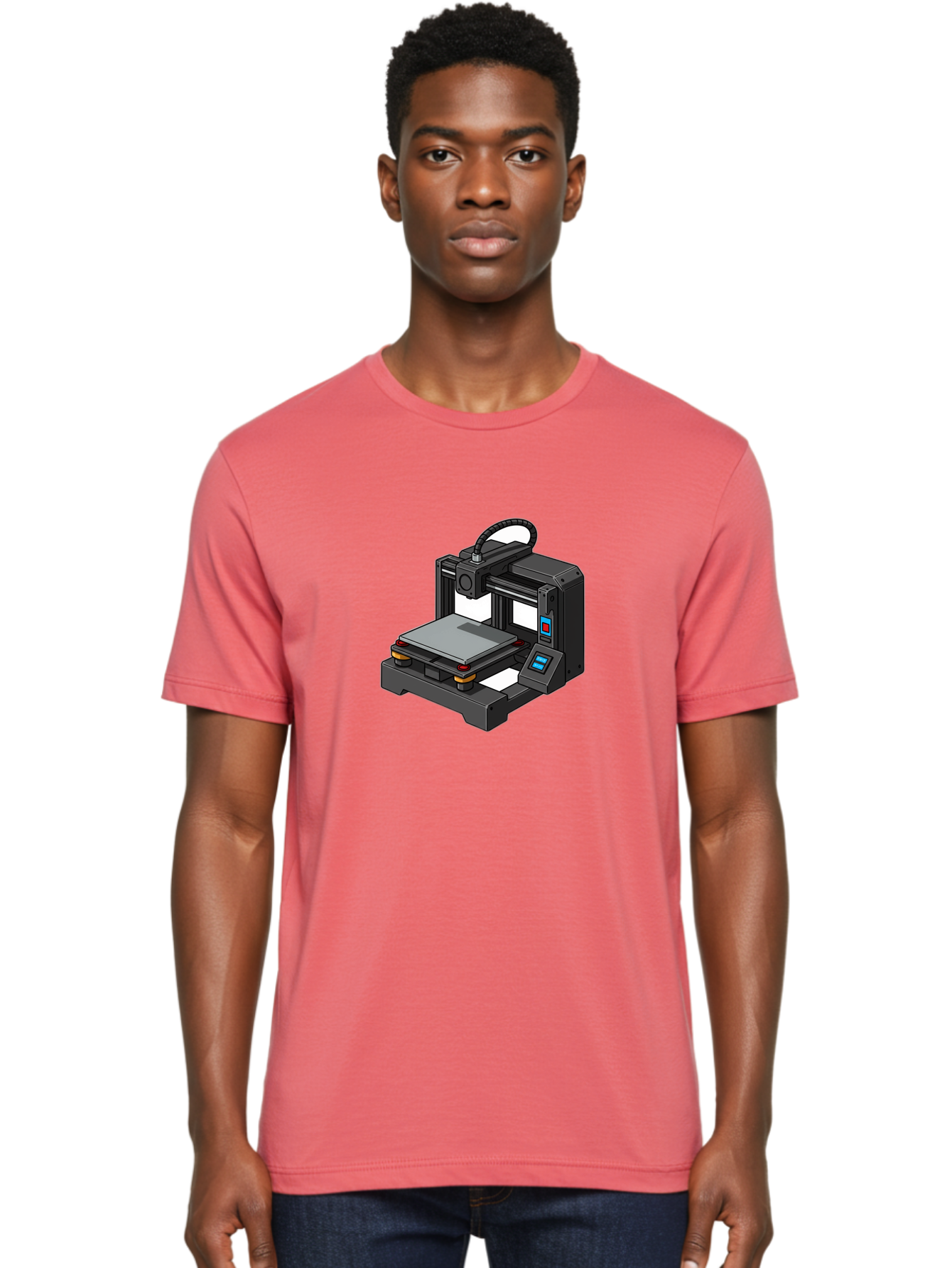3D-Printer-32 Men'S Graphic Tee, 100% Cotton, Comfortable Casual Summer Wear, Machine Washable, 3D Printing Technology, Additive Manufacturing, Digital Fabrication, Rapid Prototyping, 3D Modeling, Printer Control Panel Baa027 28