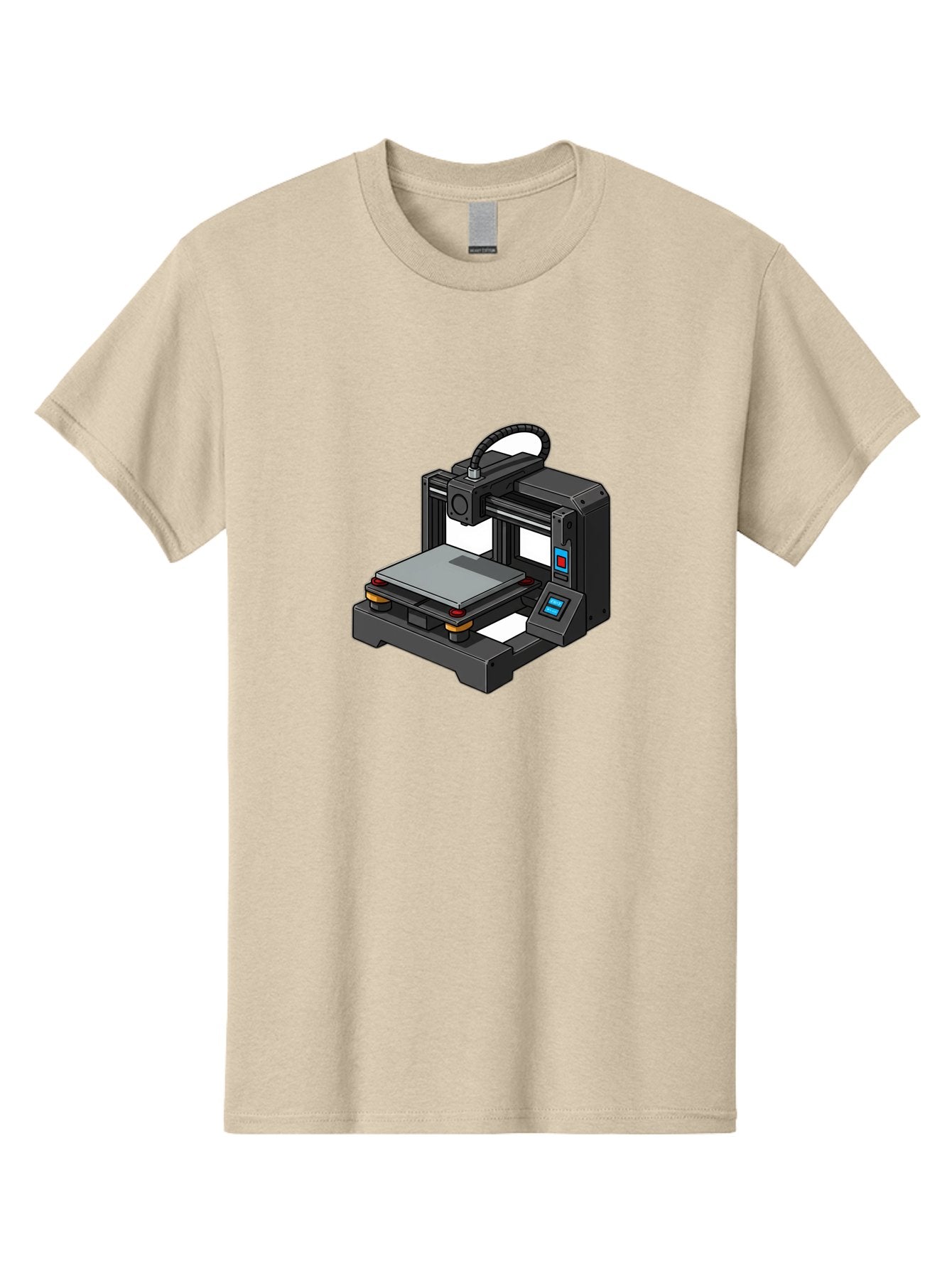 3D-Printer-32 Men'S Graphic Tee, 100% Cotton, Comfortable Casual Summer Wear, Machine Washable, 3D Printing Technology, Additive Manufacturing, Digital Fabrication, Rapid Prototyping, 3D Modeling, Printer Control Panel Baa027 9