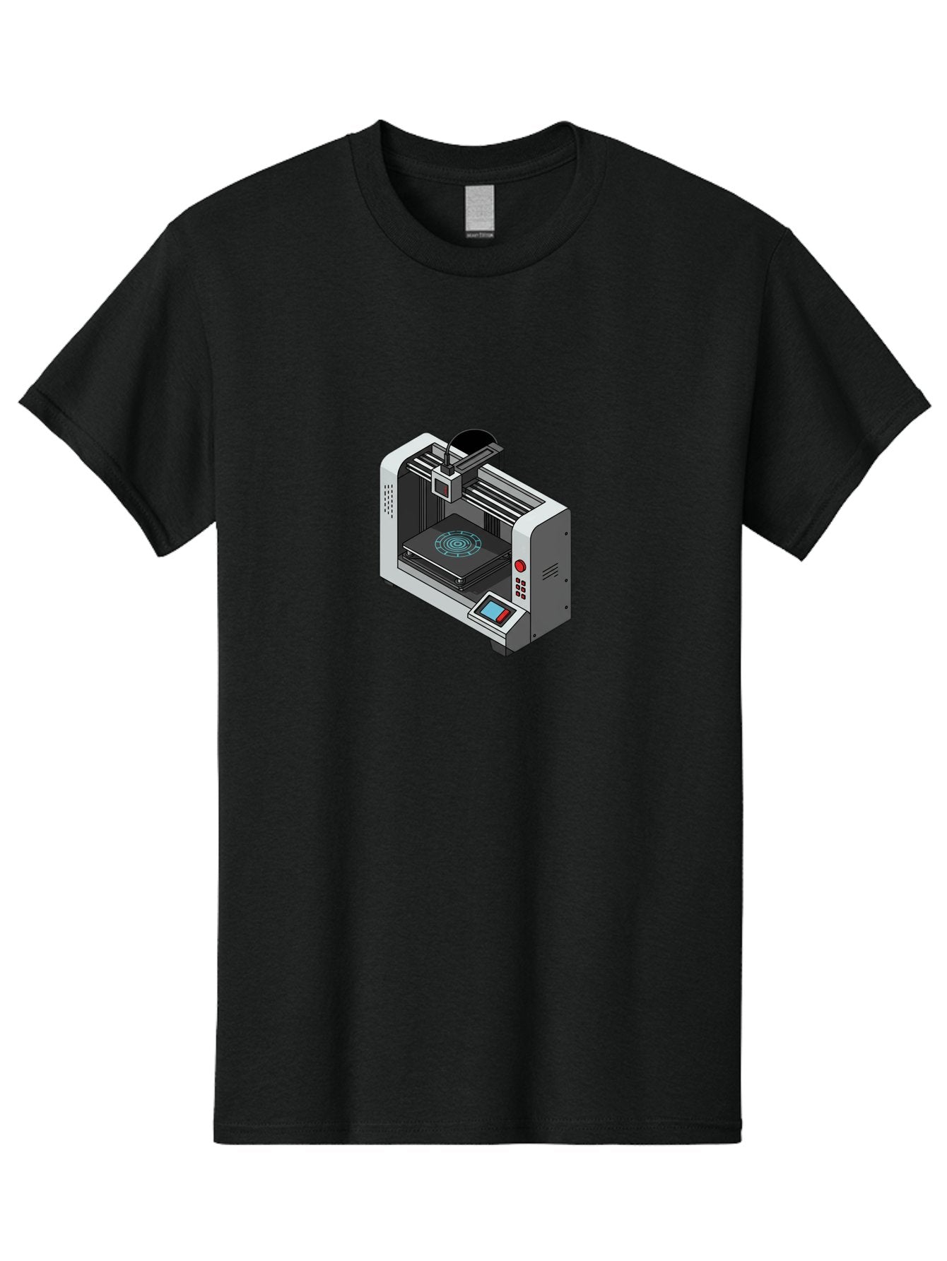 3D-Printer-33 Men'S Graphic Tee, 100% Cotton, Comfortable Casual Summer Wear, Machine Washable, 3D Printing Technology, Additive Manufacturing, Digital Fabrication, Rapid Prototyping, Industrial Design, Futuristic Machinery, Baa028 14