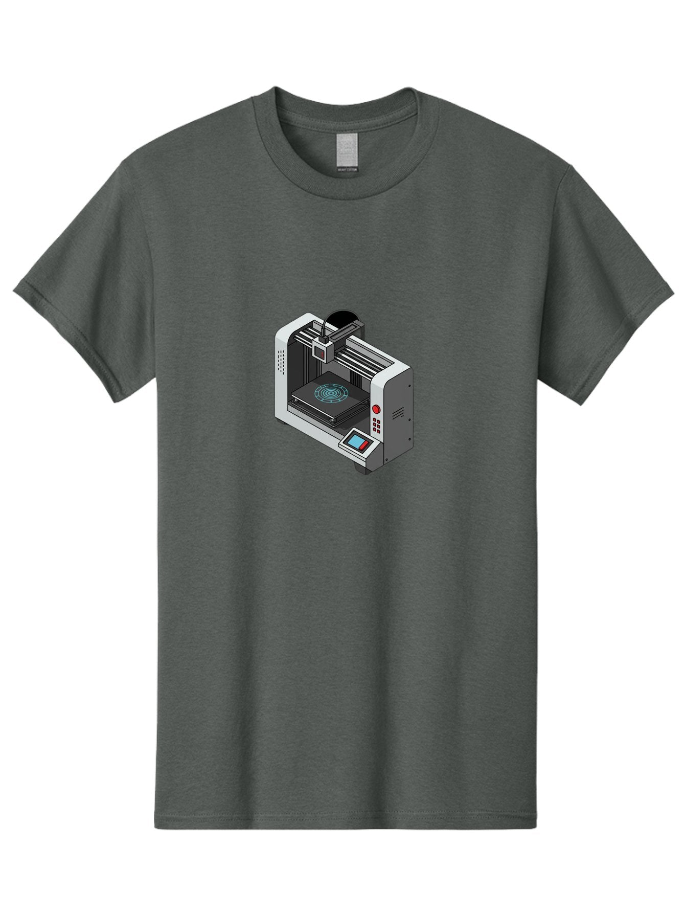 3D-Printer-33 Men'S Graphic Tee, 100% Cotton, Comfortable Casual Summer Wear, Machine Washable, 3D Printing Technology, Additive Manufacturing, Digital Fabrication, Rapid Prototyping, Industrial Design, Futuristic Machinery, Baa028 3