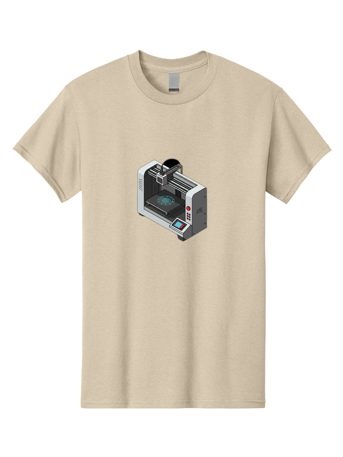 3D-Printer-33 Men'S Graphic Tee, 100% Cotton, Comfortable Casual Summer Wear, Machine Washable, 3D Printing Technology, Additive Manufacturing, Digital Fabrication, Rapid Prototyping, Industrial Design, Futuristic Machinery, Baa028 13