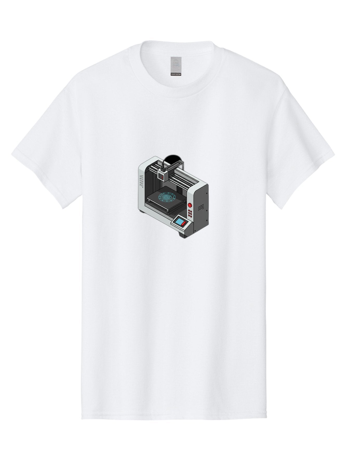 3D-Printer-33 Men'S Graphic Tee, 100% Cotton, Comfortable Casual Summer Wear, Machine Washable, 3D Printing Technology, Additive Manufacturing, Digital Fabrication, Rapid Prototyping, Industrial Design, Futuristic Machinery, Baa028 10