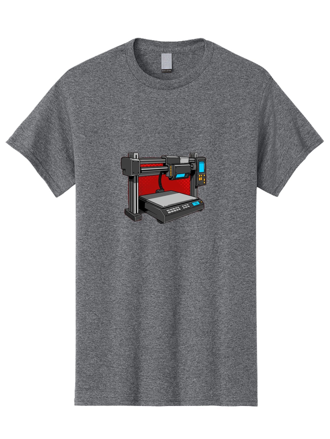 3D-Printer-34 Men'S Graphic Tee, 100% Cotton, Comfortable Casual Summer Wear, Machine Washable, 3D Printing Technology, Additive Manufacturing, Futuristic Machine, Digital Fabrication, Precise Printing, Industrial Design, Baa029 6