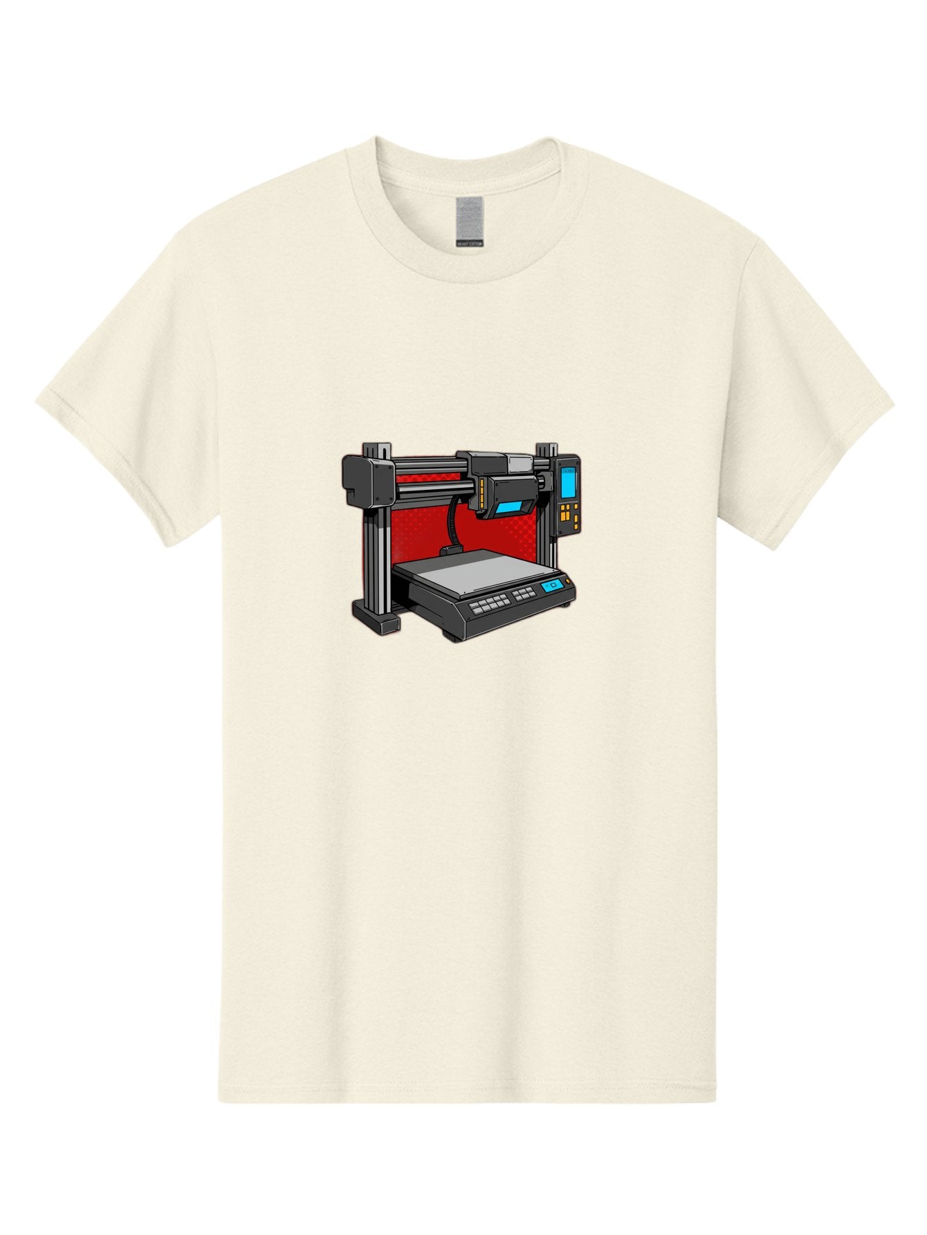 3D-Printer-34 Men'S Graphic Tee, 100% Cotton, Comfortable Casual Summer Wear, Machine Washable, 3D Printing Technology, Additive Manufacturing, Futuristic Machine, Digital Fabrication, Precise Printing, Industrial Design, Baa029 3
