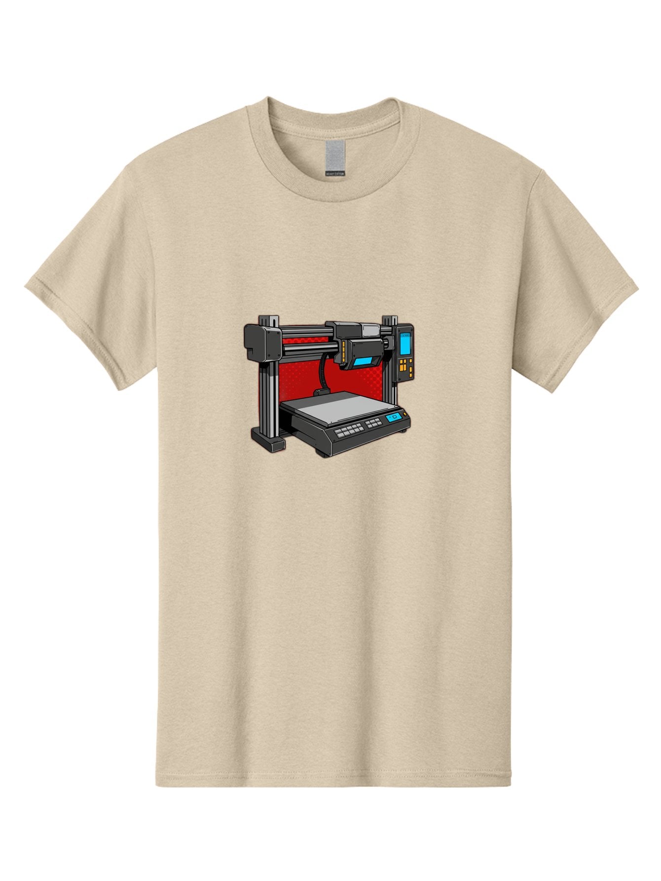 3D-Printer-34 Men'S Graphic Tee, 100% Cotton, Comfortable Casual Summer Wear, Machine Washable, 3D Printing Technology, Additive Manufacturing, Futuristic Machine, Digital Fabrication, Precise Printing, Industrial Design, Baa029 15