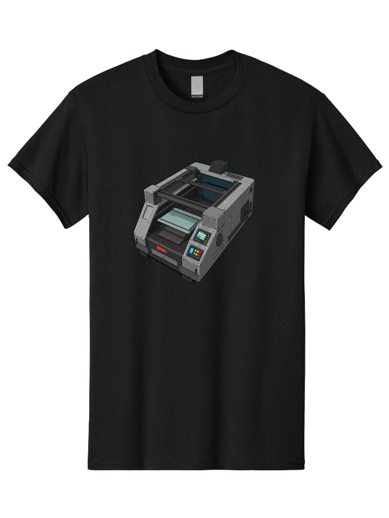 3D-Printer-35 Men'S Graphic Tee, 100% Cotton, Comfortable Casual Summer Wear, Machine Washable, 3D Printing Technology, Futuristic Printer, Digital Fabrication, Advanced Manufacturing, Printer Control Panel, Printing Process, Baa030 15