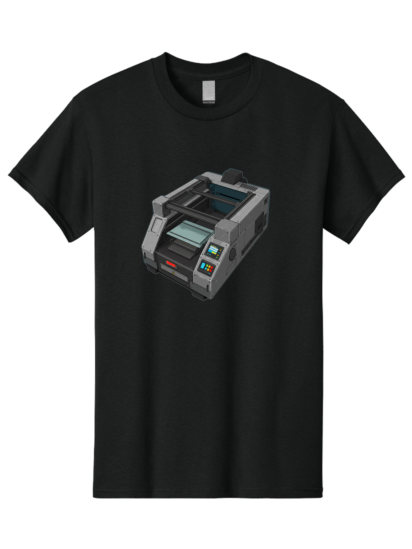 3D-Printer-35 Men'S Graphic Tee, 100% Cotton, Comfortable Casual Summer Wear, Machine Washable, 3D Printing Technology, Futuristic Printer, Digital Fabrication, Advanced Manufacturing, Printer Control Panel, Printing Process, Baa030