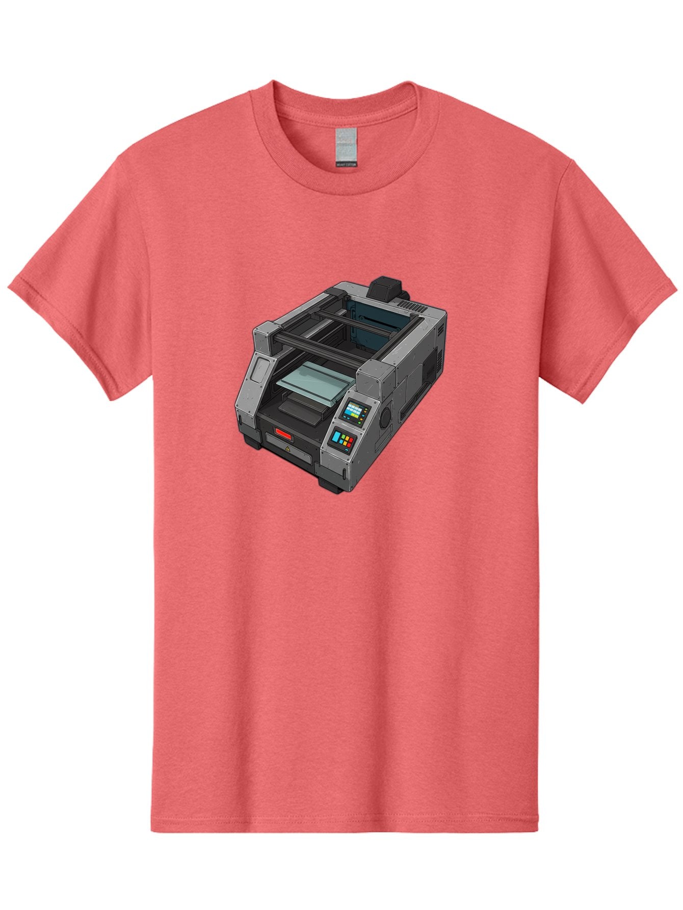 3D-Printer-35 Men'S Graphic Tee, 100% Cotton, Comfortable Casual Summer Wear, Machine Washable, 3D Printing Technology, Futuristic Printer, Digital Fabrication, Advanced Manufacturing, Printer Control Panel, Printing Process, Baa030 12