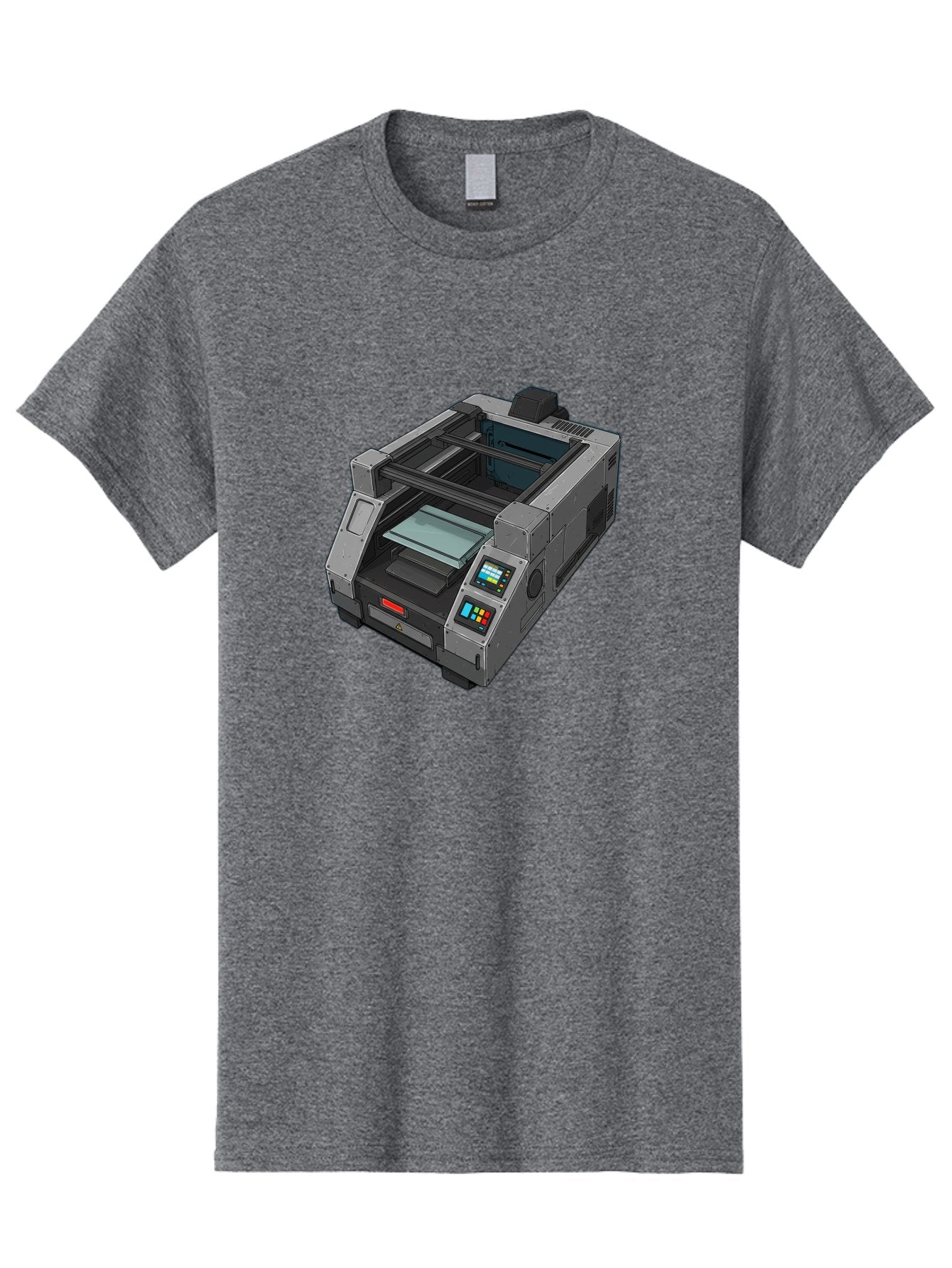 3D-Printer-35 Men'S Graphic Tee, 100% Cotton, Comfortable Casual Summer Wear, Machine Washable, 3D Printing Technology, Futuristic Printer, Digital Fabrication, Advanced Manufacturing, Printer Control Panel, Printing Process, Baa030