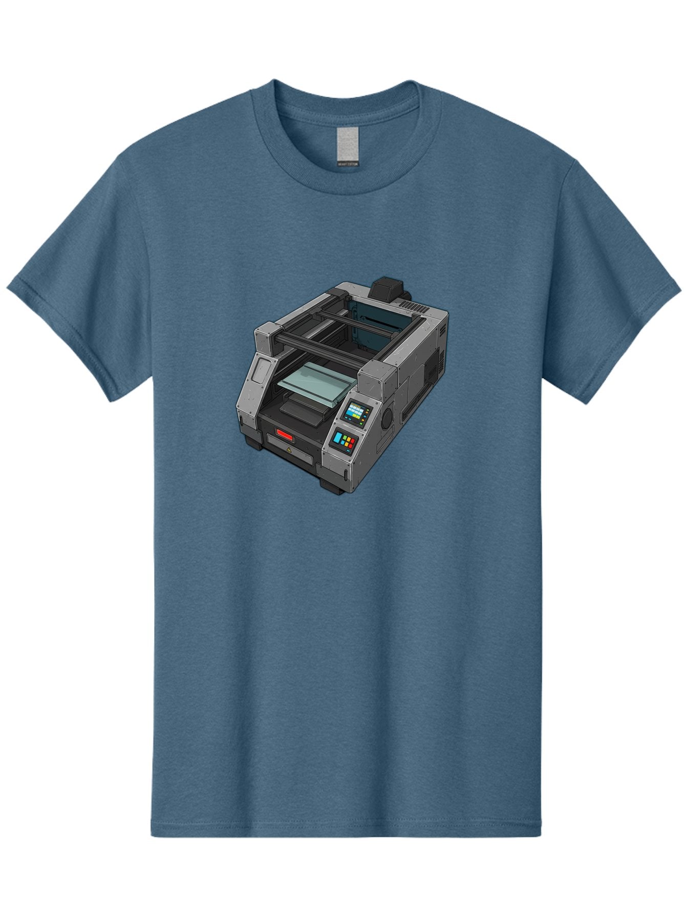 3D-Printer-35 Men'S Graphic Tee, 100% Cotton, Comfortable Casual Summer Wear, Machine Washable, 3D Printing Technology, Futuristic Printer, Digital Fabrication, Advanced Manufacturing, Printer Control Panel, Printing Process, Baa030