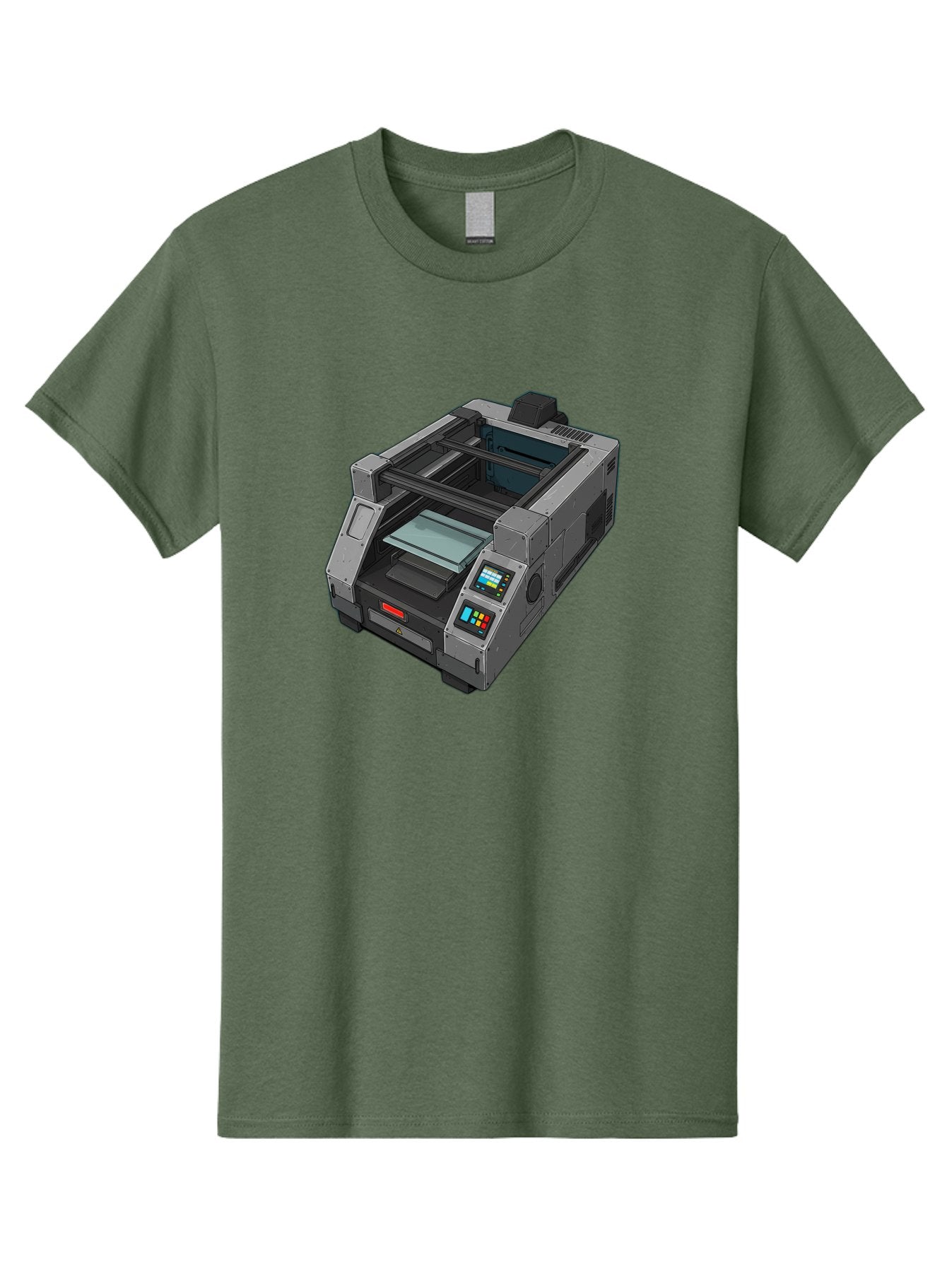 3D-Printer-35 Men'S Graphic Tee, 100% Cotton, Comfortable Casual Summer Wear, Machine Washable, 3D Printing Technology, Futuristic Printer, Digital Fabrication, Advanced Manufacturing, Printer Control Panel, Printing Process, Baa030 8