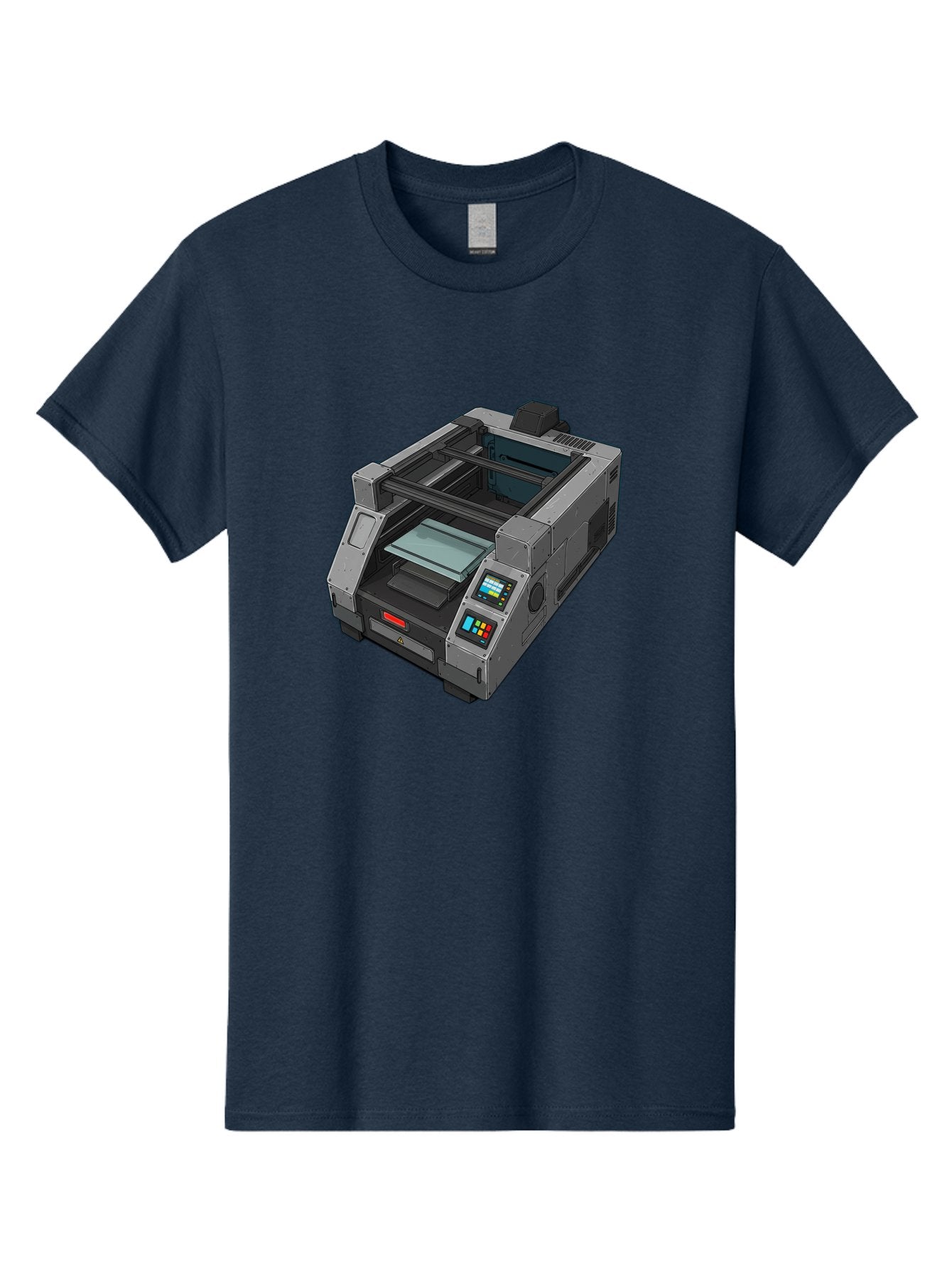3D-Printer-35 Men'S Graphic Tee, 100% Cotton, Comfortable Casual Summer Wear, Machine Washable, 3D Printing Technology, Futuristic Printer, Digital Fabrication, Advanced Manufacturing, Printer Control Panel, Printing Process, Baa030 3