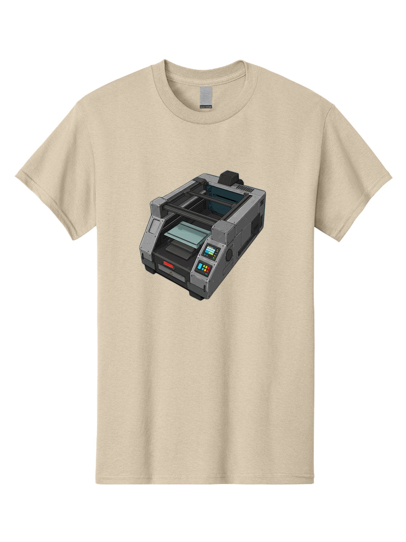 3D-Printer-35 Men'S Graphic Tee, 100% Cotton, Comfortable Casual Summer Wear, Machine Washable, 3D Printing Technology, Futuristic Printer, Digital Fabrication, Advanced Manufacturing, Printer Control Panel, Printing Process, Baa030 9