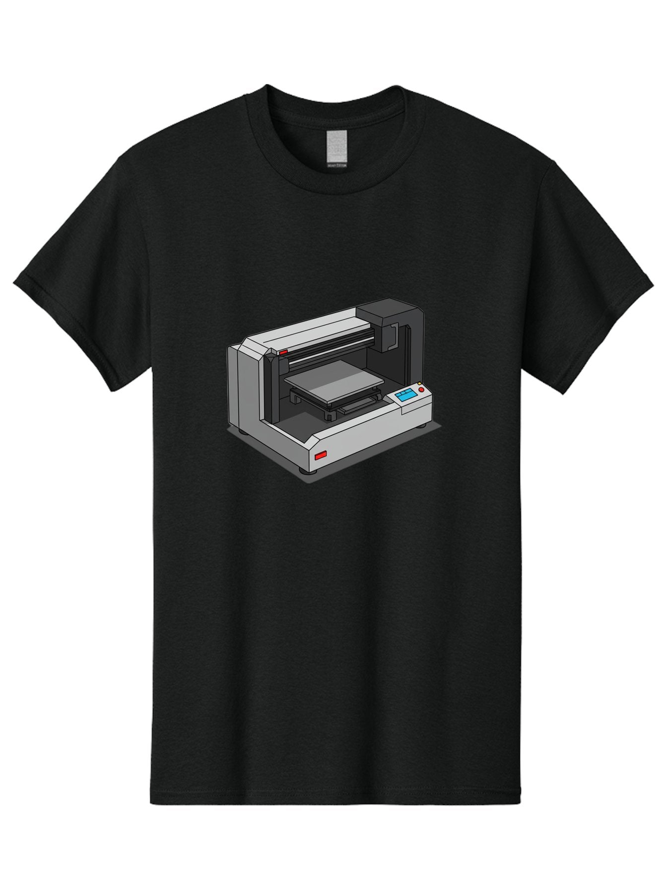 3D-Printer-39 Men'S Graphic Tee, 100% Cotton, Comfortable Casual Summer Wear, Machine Washable, 3D Printing Technology, Digital Fabrication, Additive Manufacturing, Rapid Prototyping, Industrial Design, Futuristic Machinery, Control Panel, Baa034 9