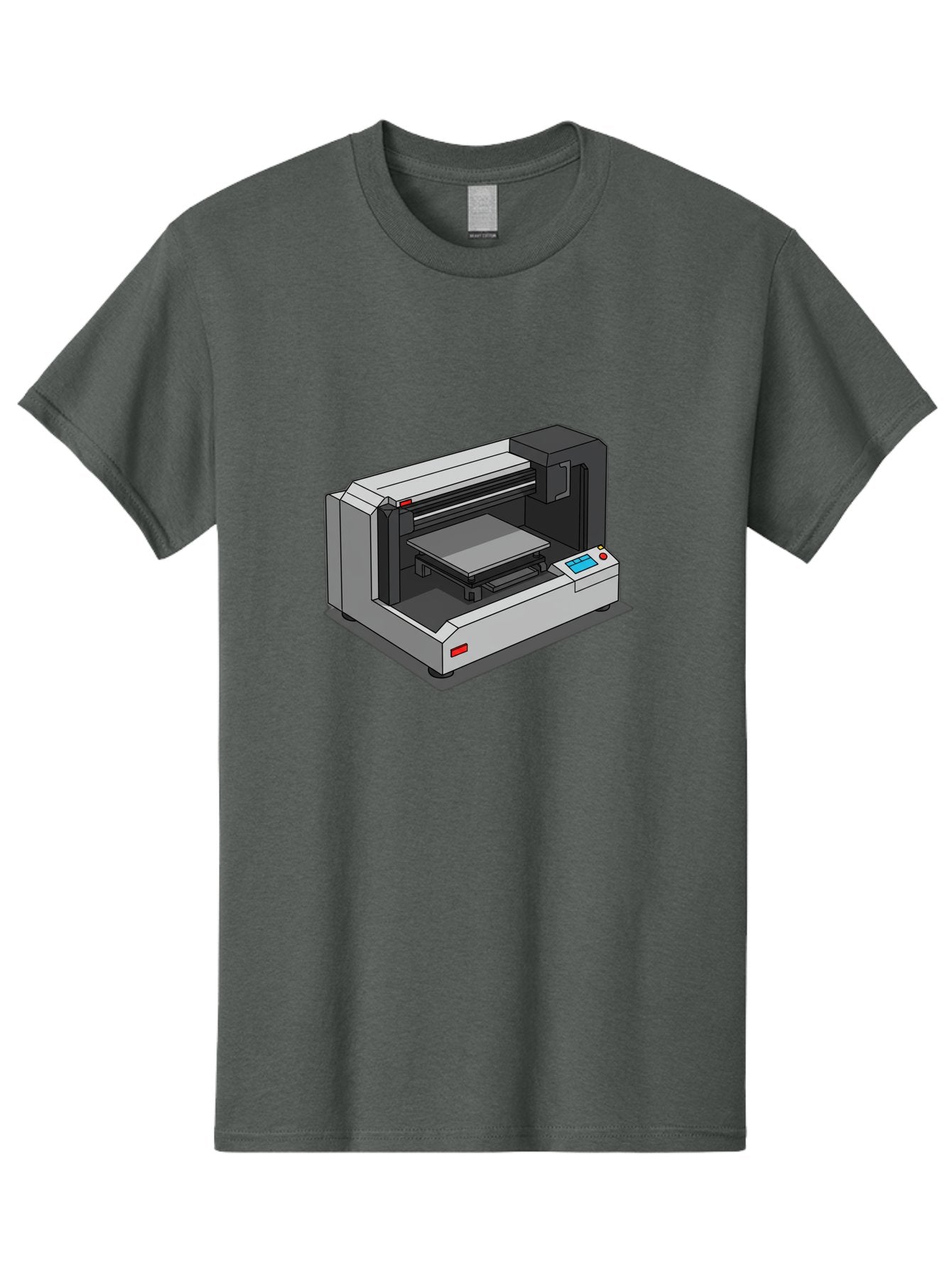 3D-Printer-39 Men'S Graphic Tee, 100% Cotton, Comfortable Casual Summer Wear, Machine Washable, 3D Printing Technology, Digital Fabrication, Additive Manufacturing, Rapid Prototyping, Industrial Design, Futuristic Machinery, Control Panel, Baa034 15