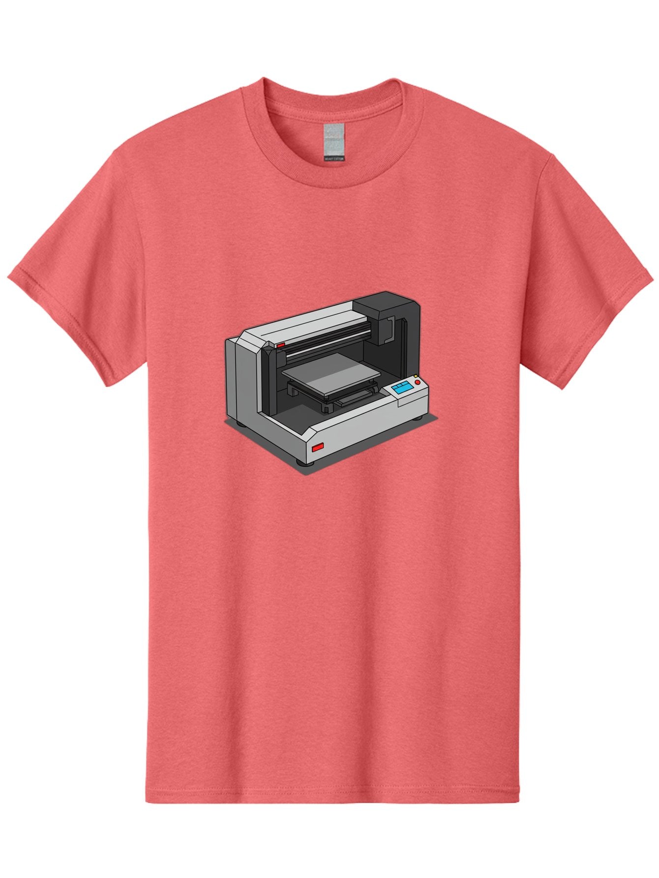 3D-Printer-39 Men'S Graphic Tee, 100% Cotton, Comfortable Casual Summer Wear, Machine Washable, 3D Printing Technology, Digital Fabrication, Additive Manufacturing, Rapid Prototyping, Industrial Design, Futuristic Machinery, Control Panel, Baa034 12
