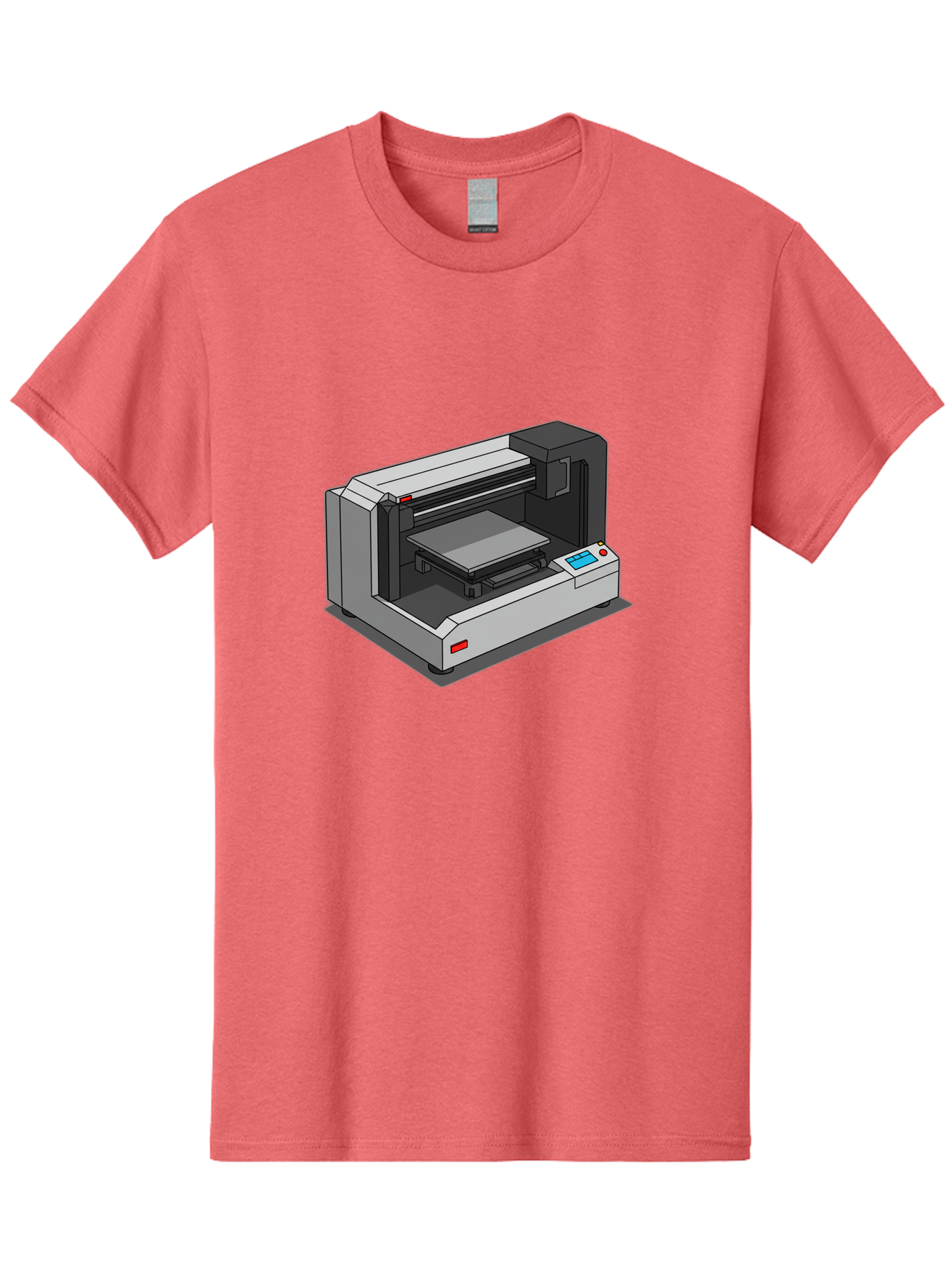 3D-Printer-39 Men'S Graphic Tee, 100% Cotton, Comfortable Casual Summer Wear, Machine Washable, 3D Printing Technology, Digital Fabrication, Additive Manufacturing, Rapid Prototyping, Industrial Design, Futuristic Machinery, Control Panel, Baa034 5
