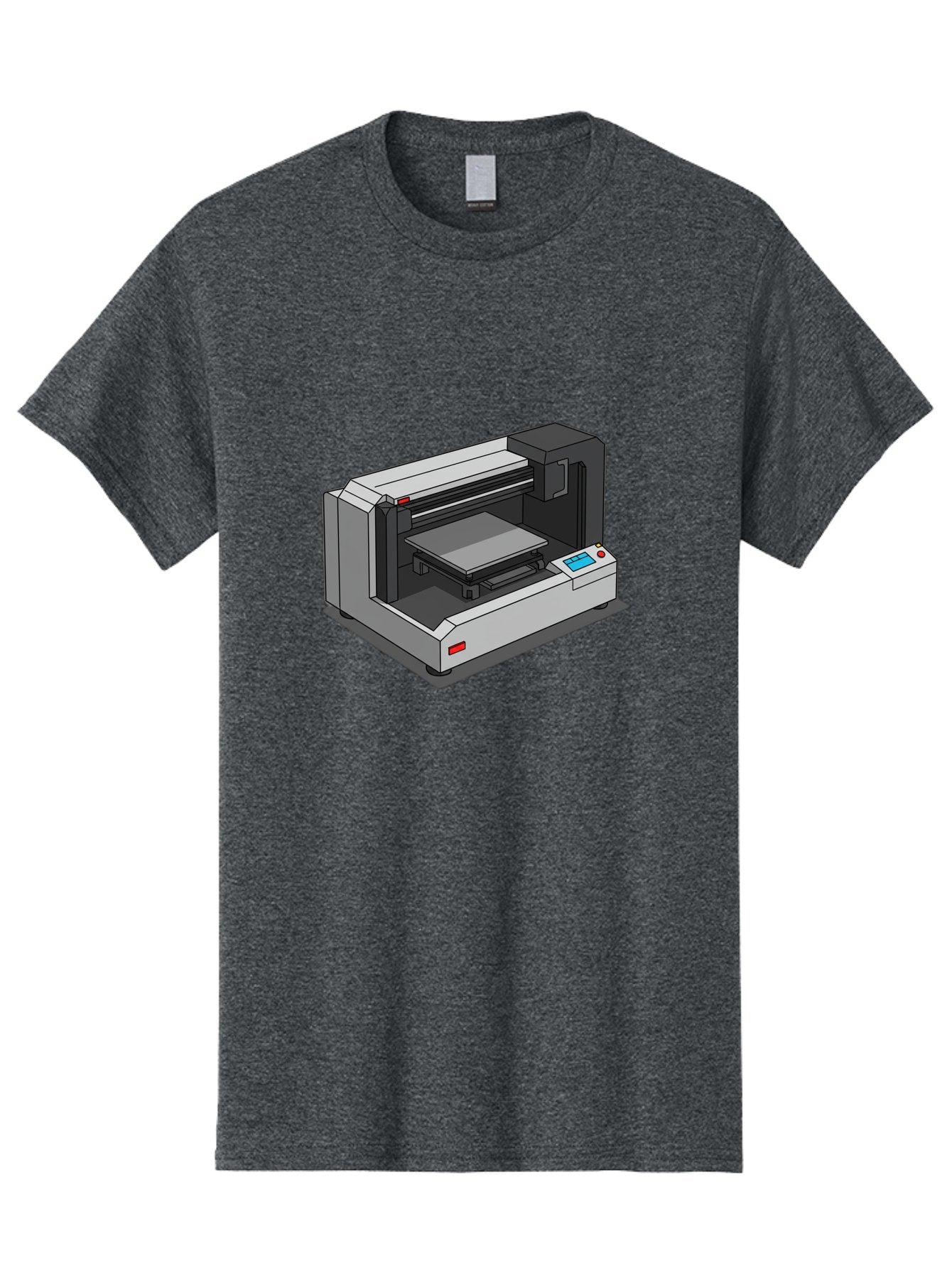3D-Printer-39 Men'S Graphic Tee, 100% Cotton, Comfortable Casual Summer Wear, Machine Washable, 3D Printing Technology, Digital Fabrication, Additive Manufacturing, Rapid Prototyping, Industrial Design, Futuristic Machinery, Control Panel, Baa034 4