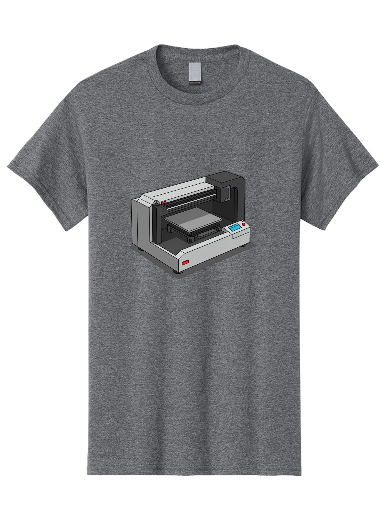 3D-Printer-39 Men'S Graphic Tee, 100% Cotton, Comfortable Casual Summer Wear, Machine Washable, 3D Printing Technology, Digital Fabrication, Additive Manufacturing, Rapid Prototyping, Industrial Design, Futuristic Machinery, Control Panel, Baa034 3