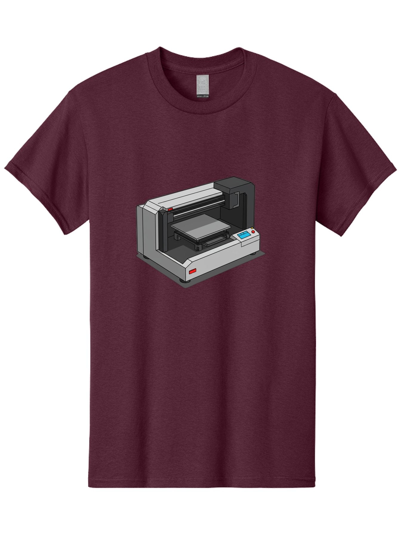 3D-Printer-39 Men'S Graphic Tee, 100% Cotton, Comfortable Casual Summer Wear, Machine Washable, 3D Printing Technology, Digital Fabrication, Additive Manufacturing, Rapid Prototyping, Industrial Design, Futuristic Machinery, Control Panel, Baa034 10